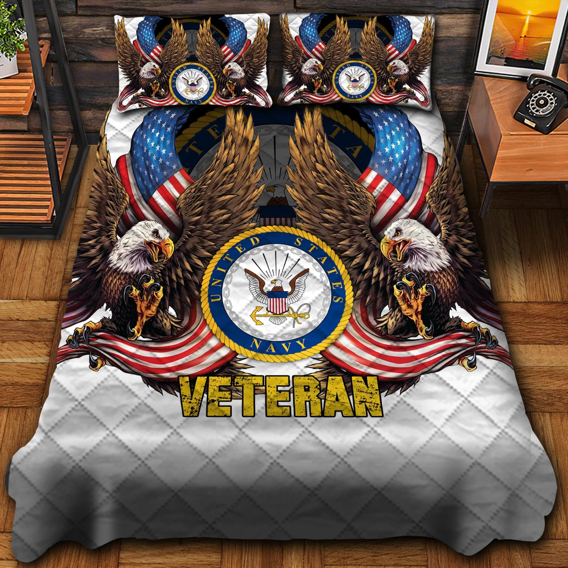 Premium Multiple US Military Services Veteran Bedding Set PVC091202