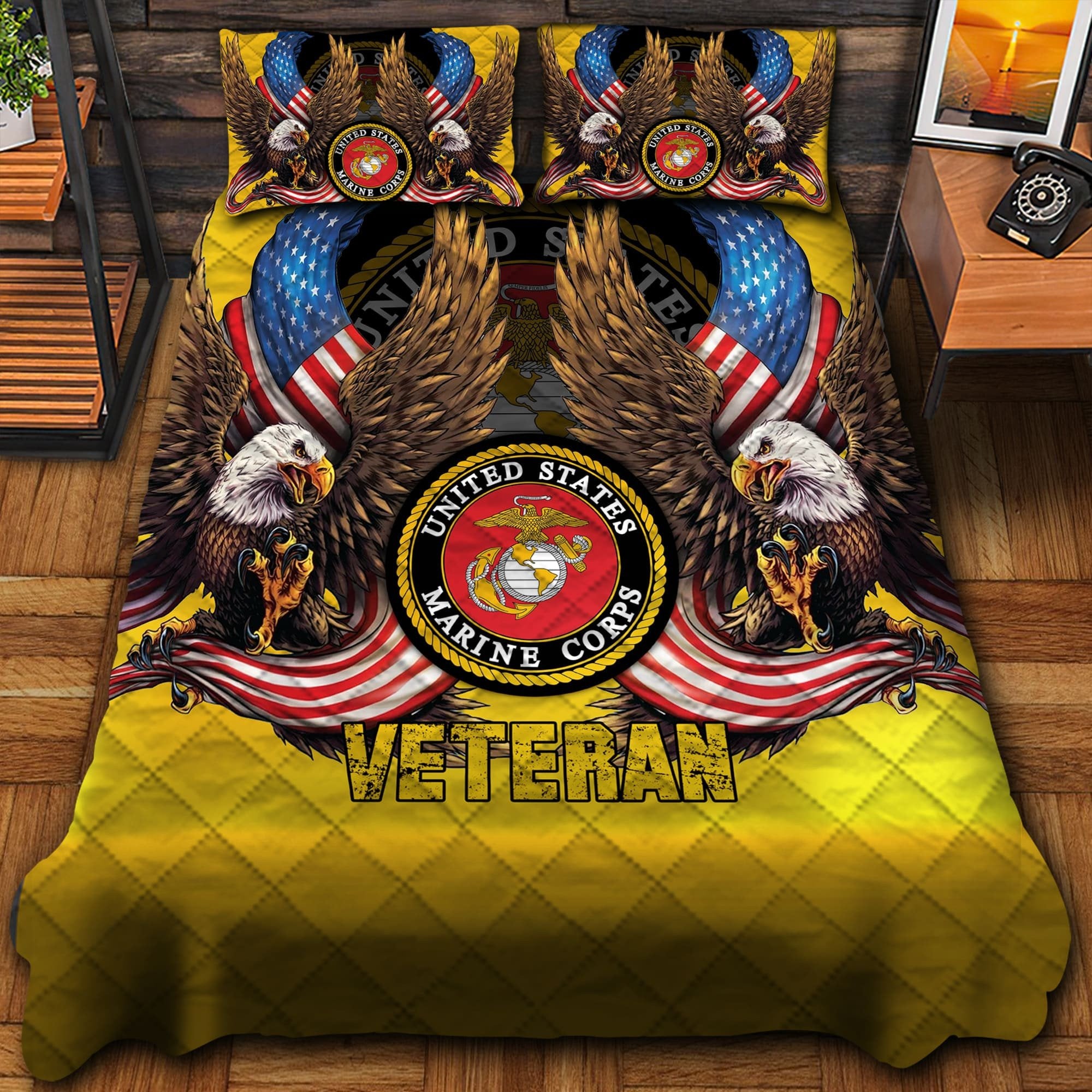 Premium Multiple US Military Services Veteran Bedding Set PVC091202