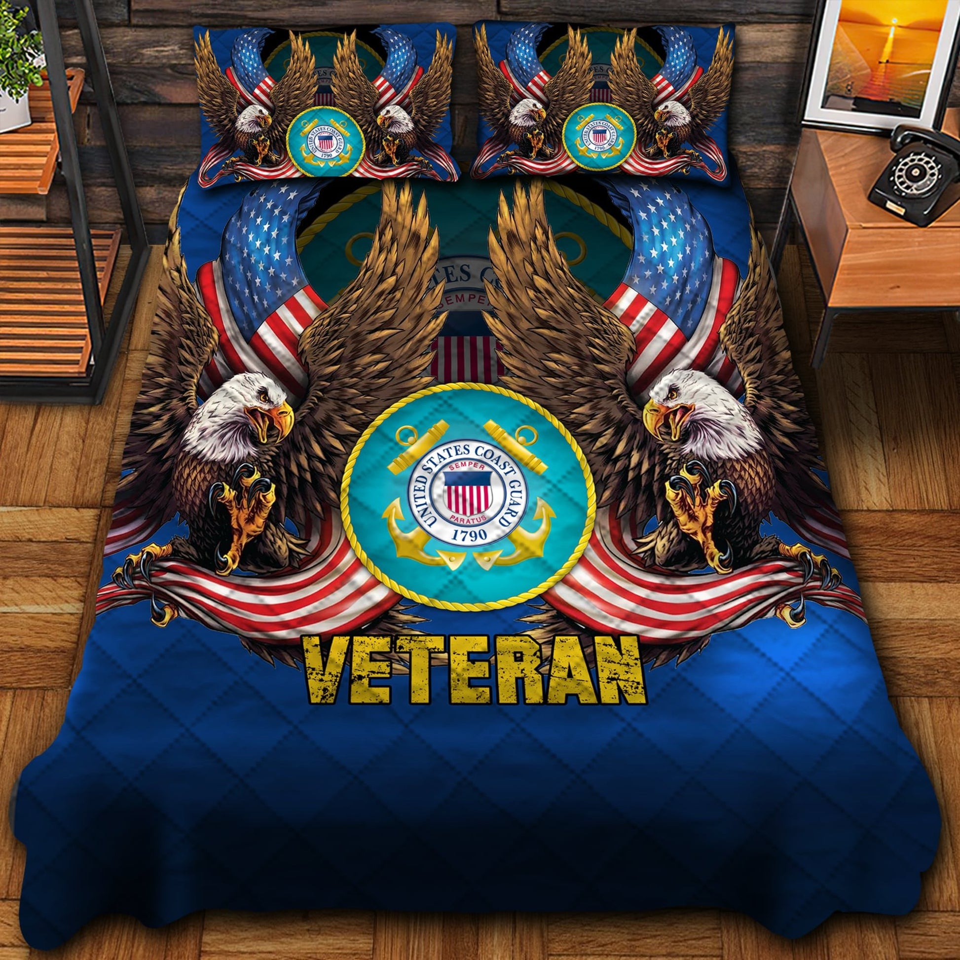 Premium Multiple US Military Services Veteran Bedding Set PVC091202