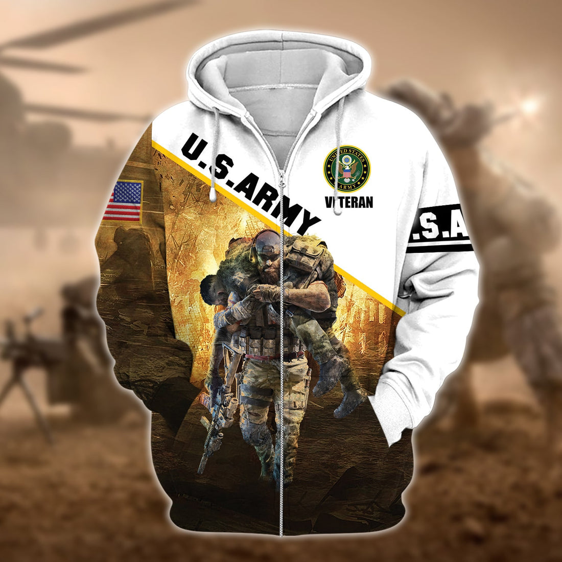 Premium Honor The Fallen Zip Hoodie PVC221103