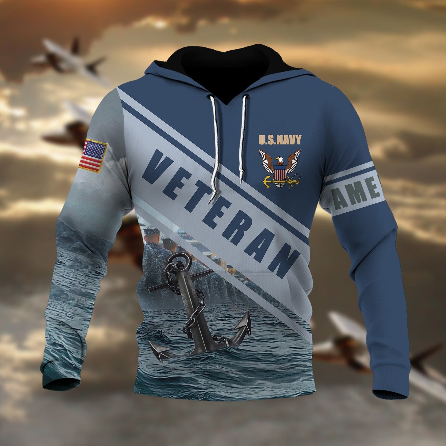 Premium Multiple US Military Services Veteran Hoodie PVC281202