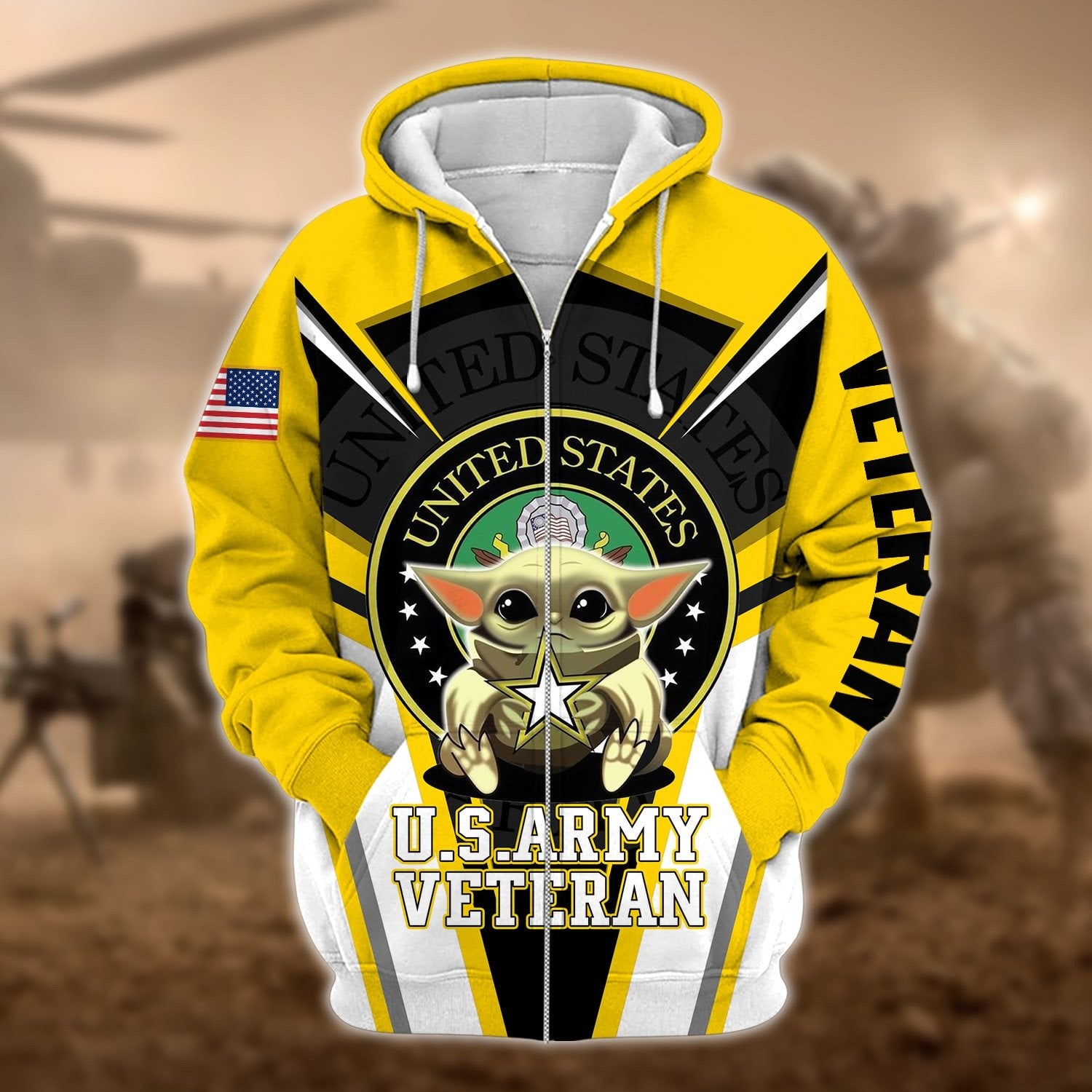 Premium Multiple US Military Services Veteran Zip Hoodie PVC25120201