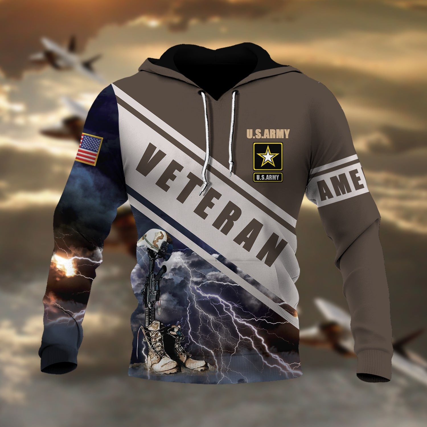 Premium Multiple US Military Services Veteran Hoodie PVC281202
