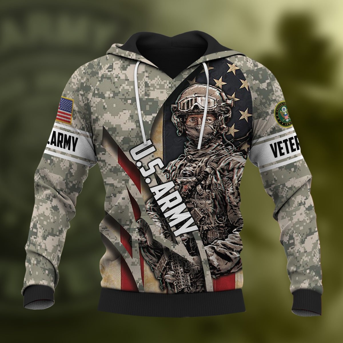 Premium Multiple US Military Services Veteran Hoodie PVC221201