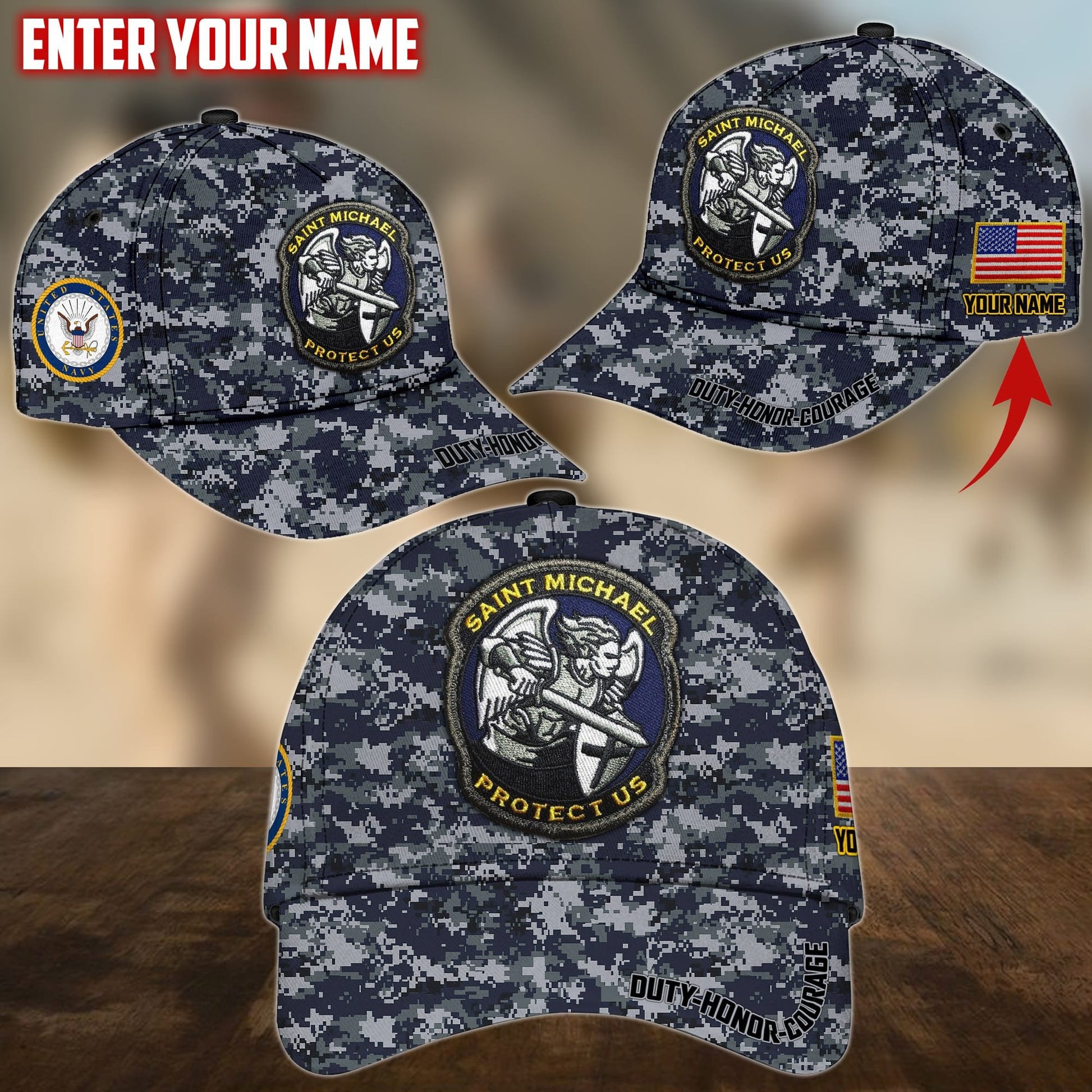 Unique Saint Michael Protect Us Personalize Cap TVN211201