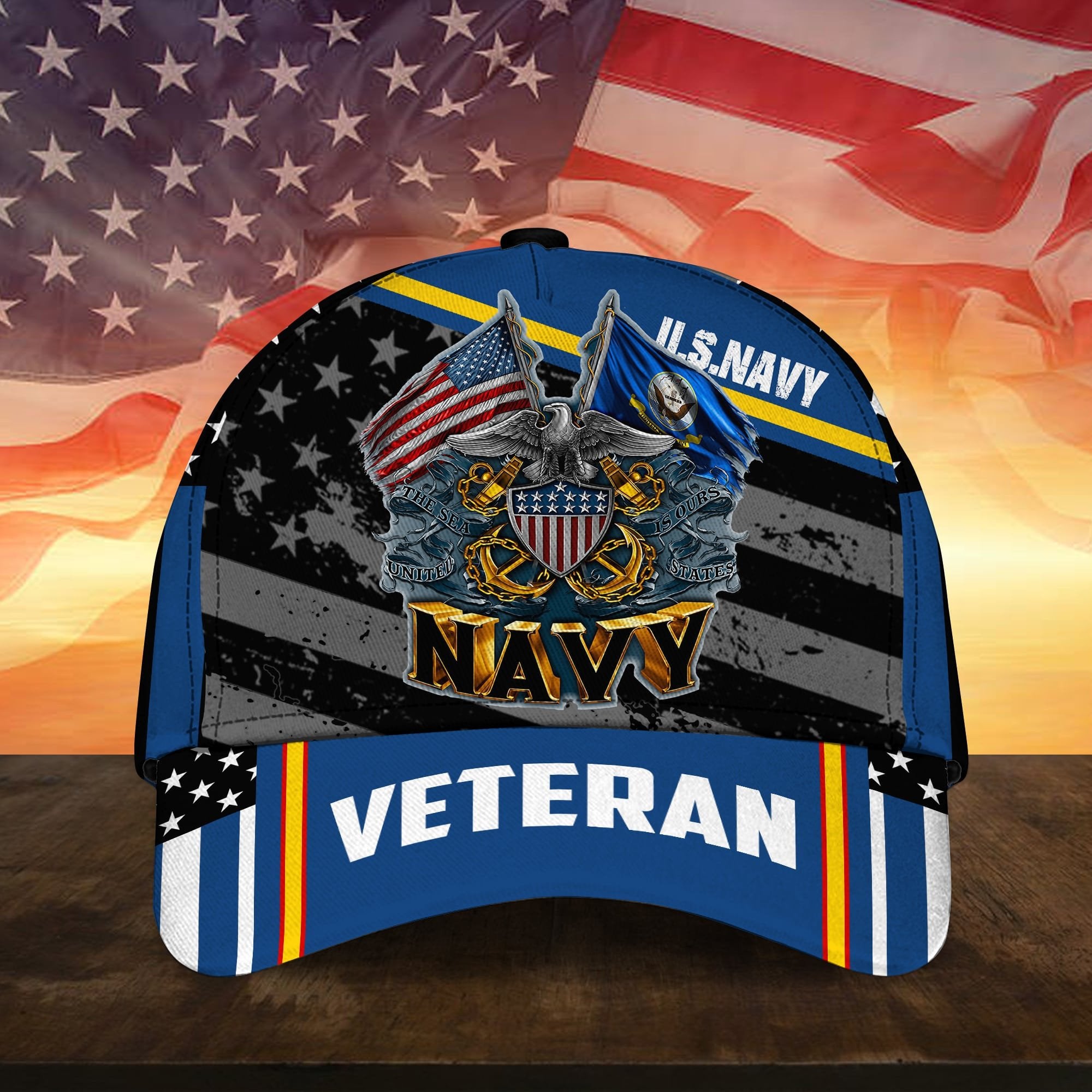 Premium Multiple US Military Services Veteran 3D Cap PVC241203