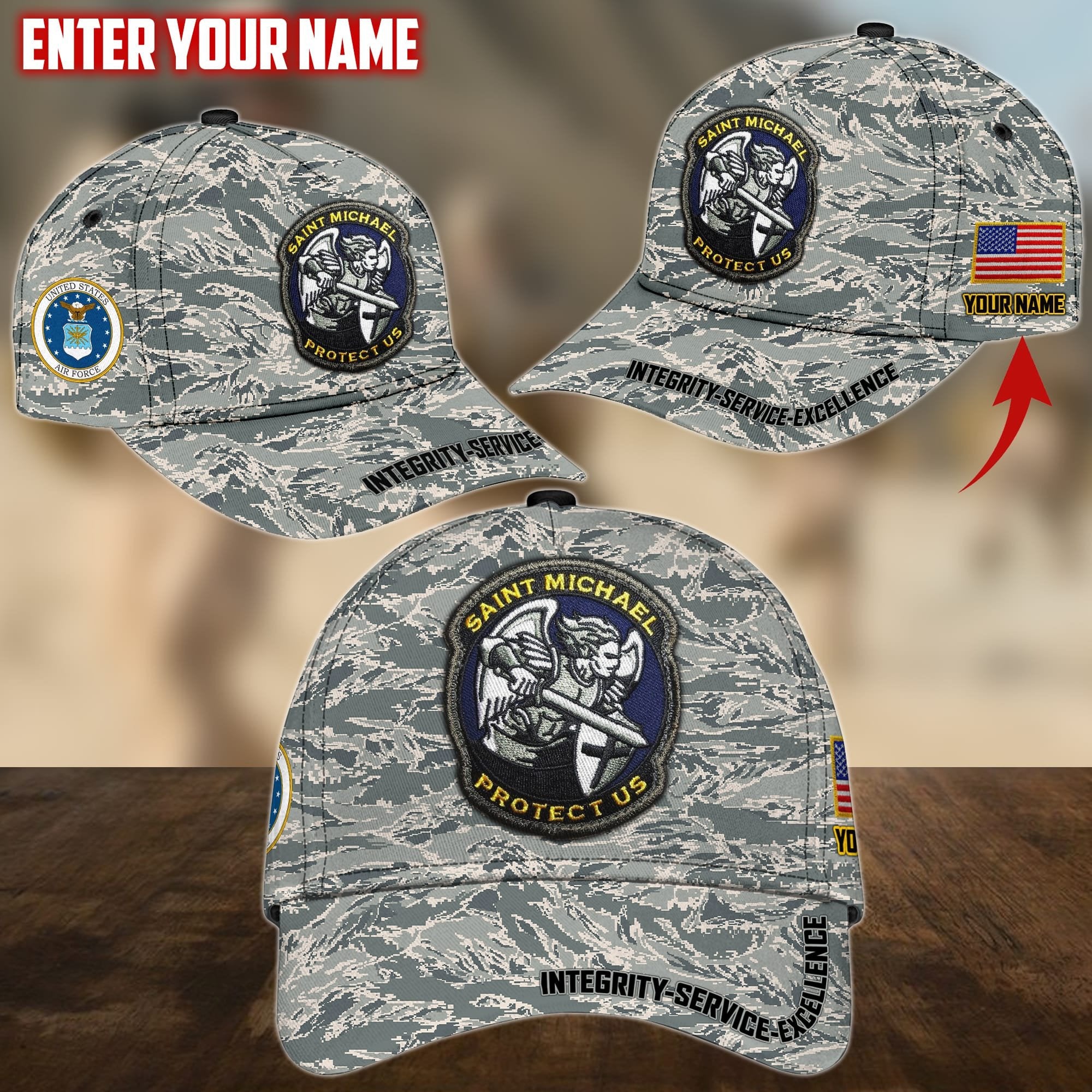 Unique Saint Michael Protect Us Personalize Cap TVN211201