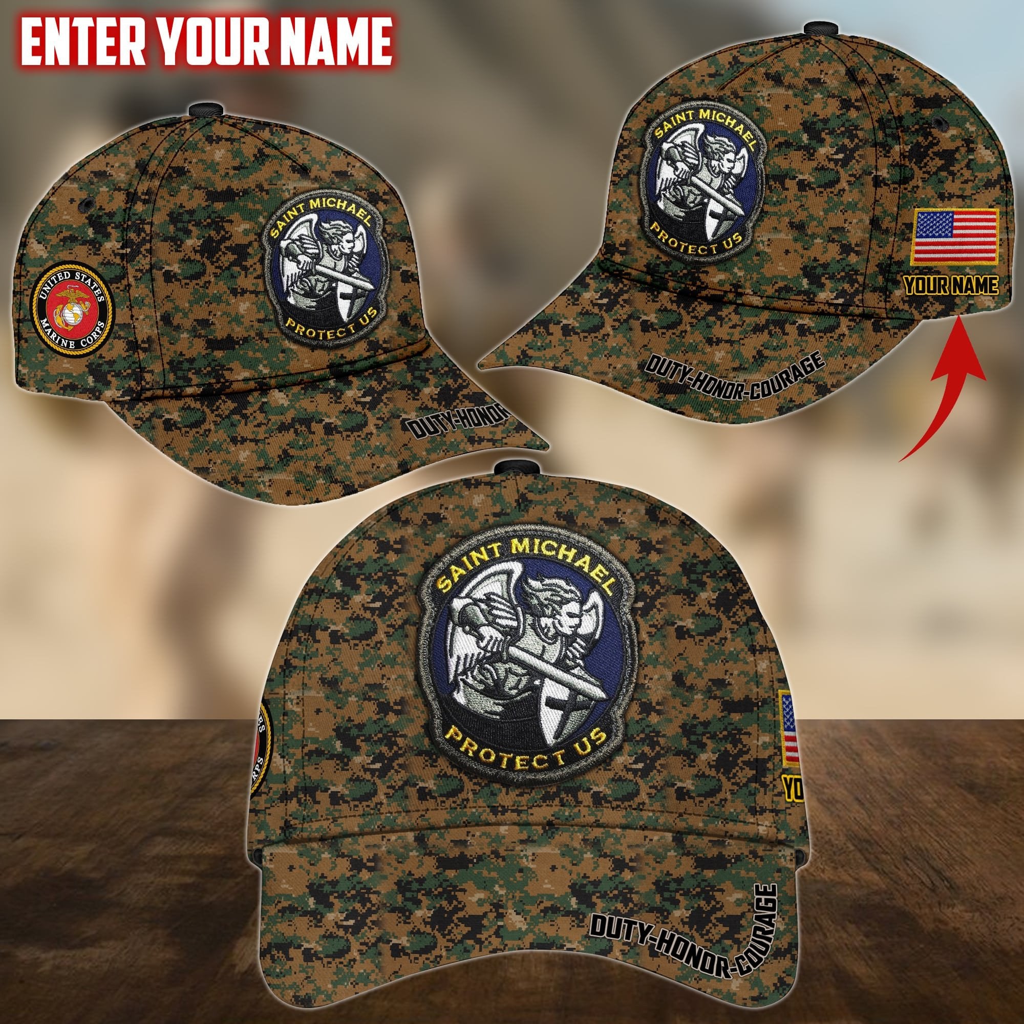 Unique Saint Michael Protect Us Personalize Cap TVN211201