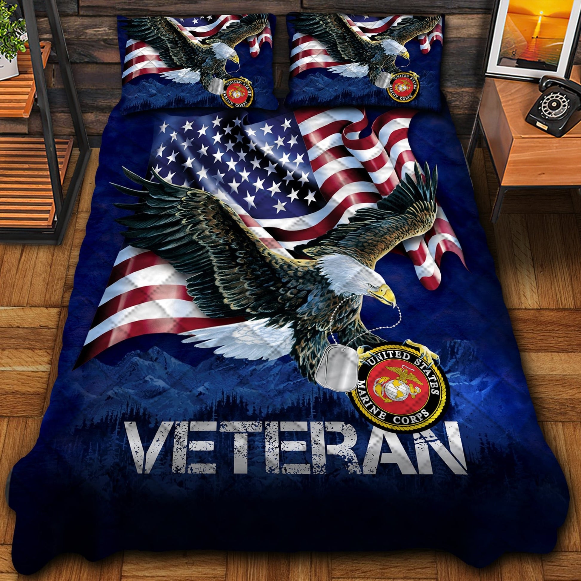 Premium Multiple US Military Services Veteran Bedding Set TVN271206