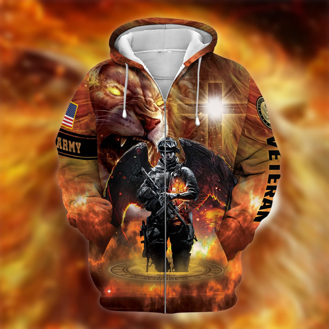 Premium U.S. Veteran Zip Hoodie PVC201203