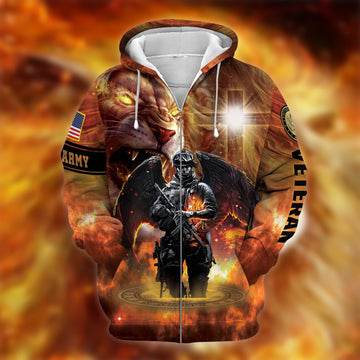 Premium U.S. Veteran Zip Hoodie PVC201203