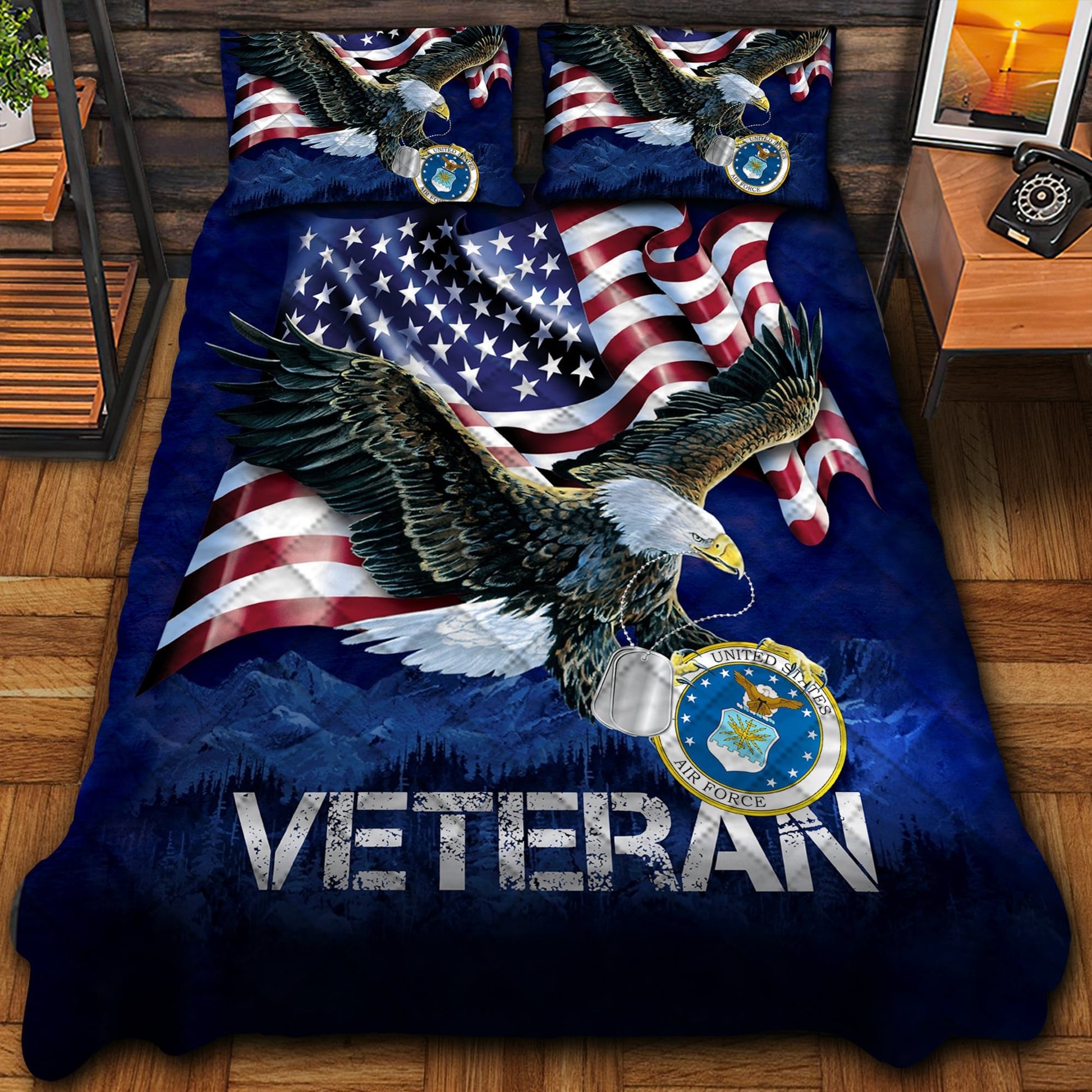 Premium Multiple US Military Services Veteran Bedding Set TVN271206