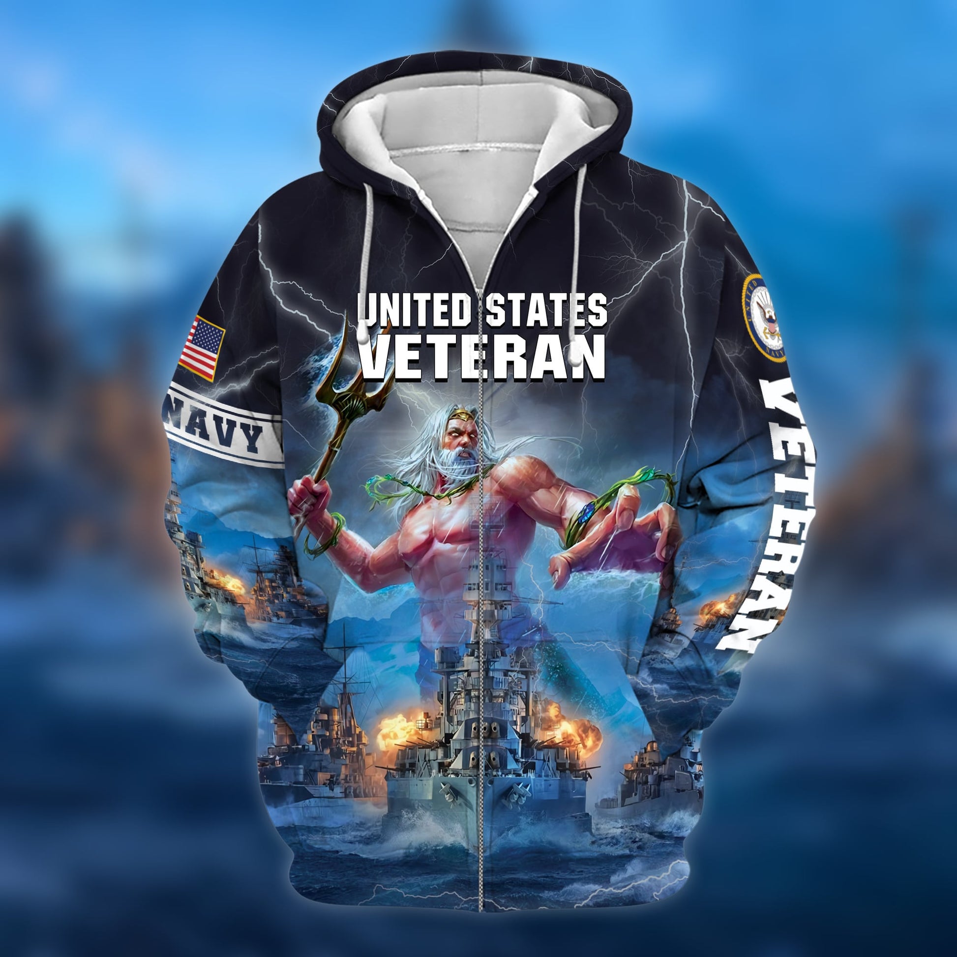 Premium U.S. Navy Veteran Zip Hoodie PVC221204