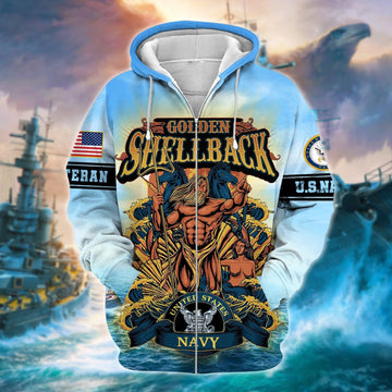 Premium U.S. Navy Veteran Zip Hoodie PVC171201