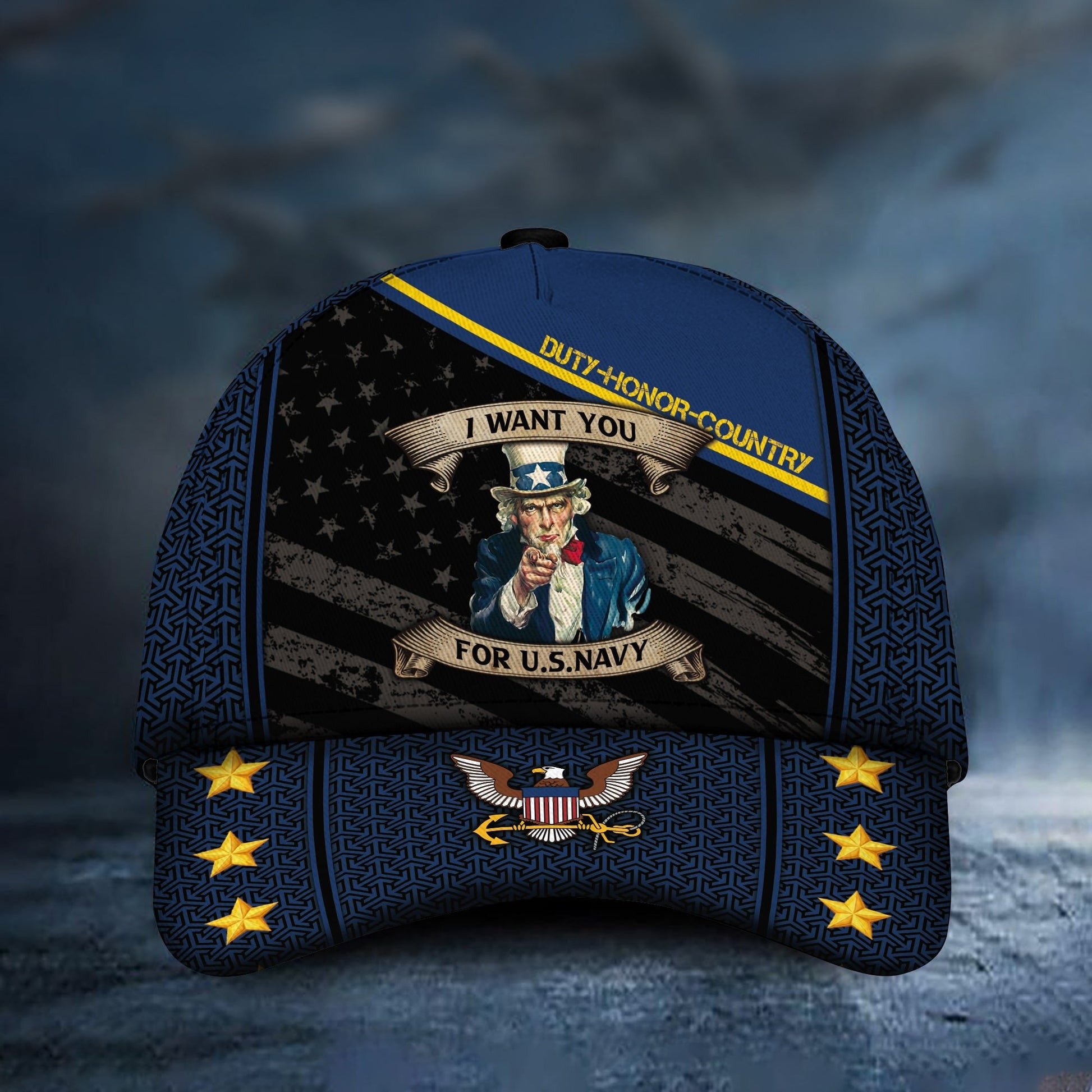 Premium Multiple US Military Services Veteran 3D Cap PVC281201