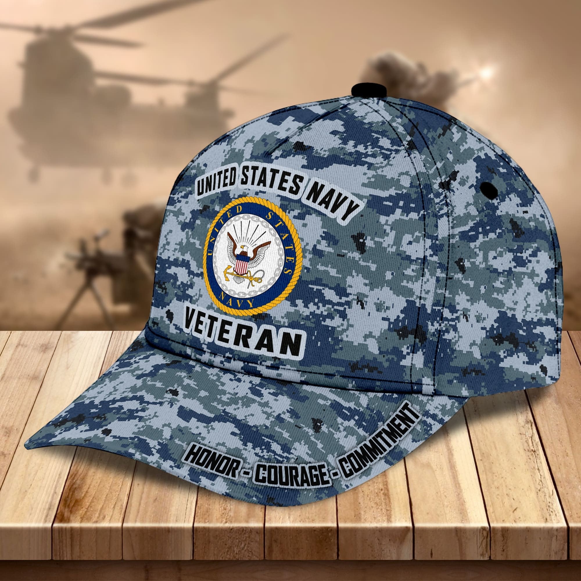 Premium US Military Services Veteran Cap PVC251201