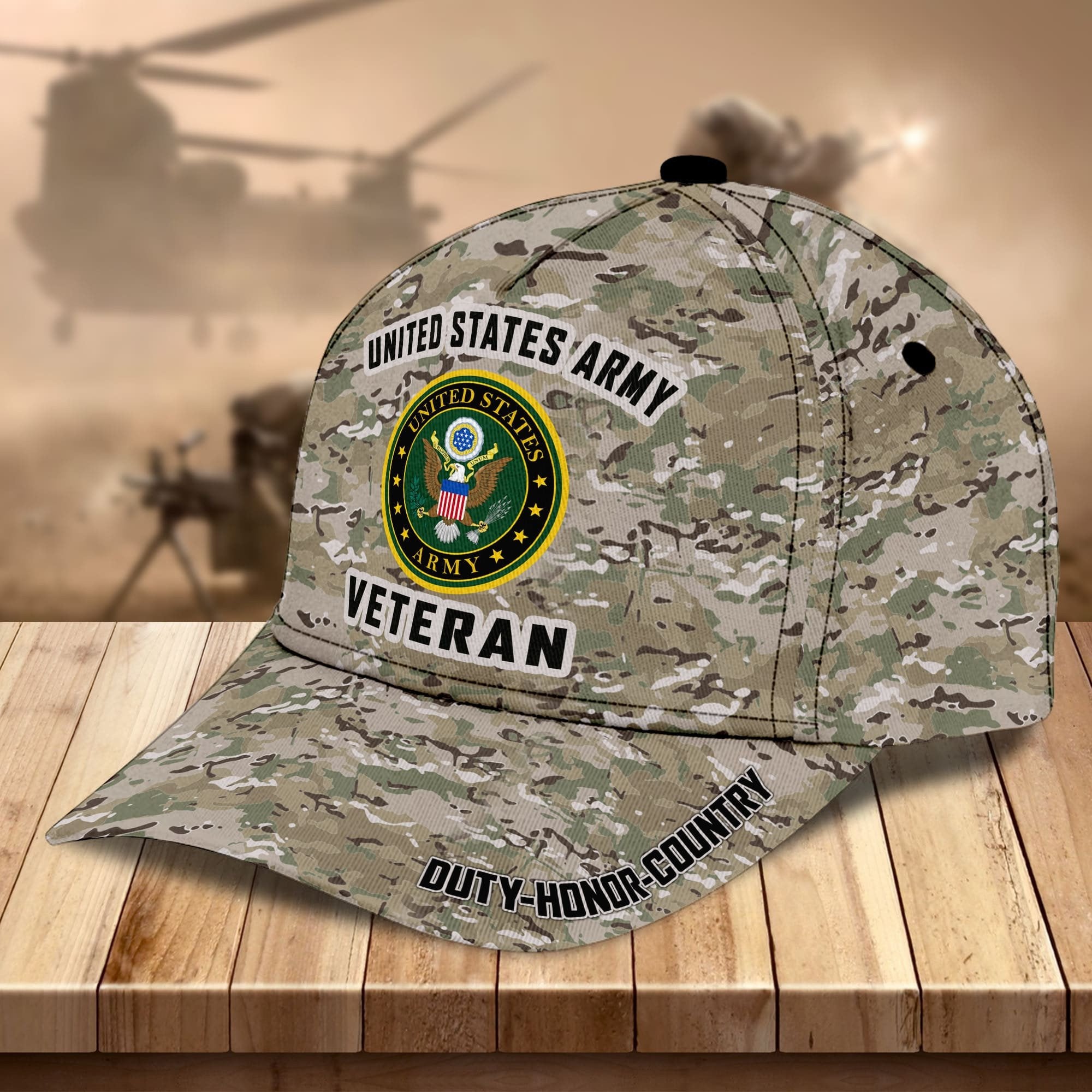 Premium US Military Services Veteran Cap PVC251201