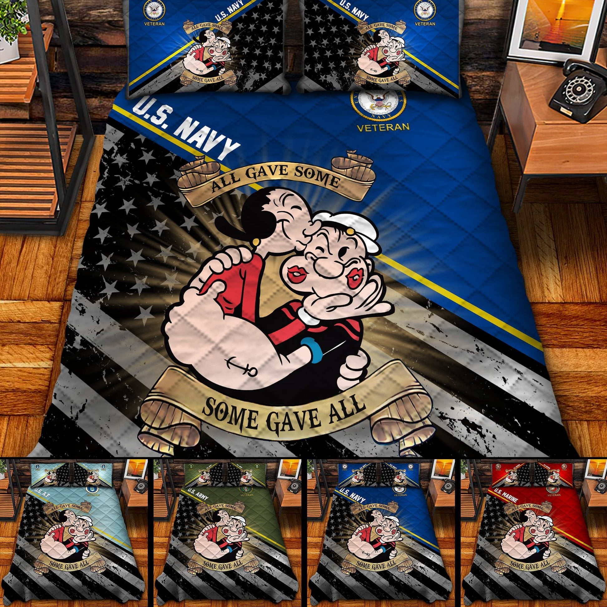 Premium Multiple US Military Services Veteran Bedding Set PVC040102