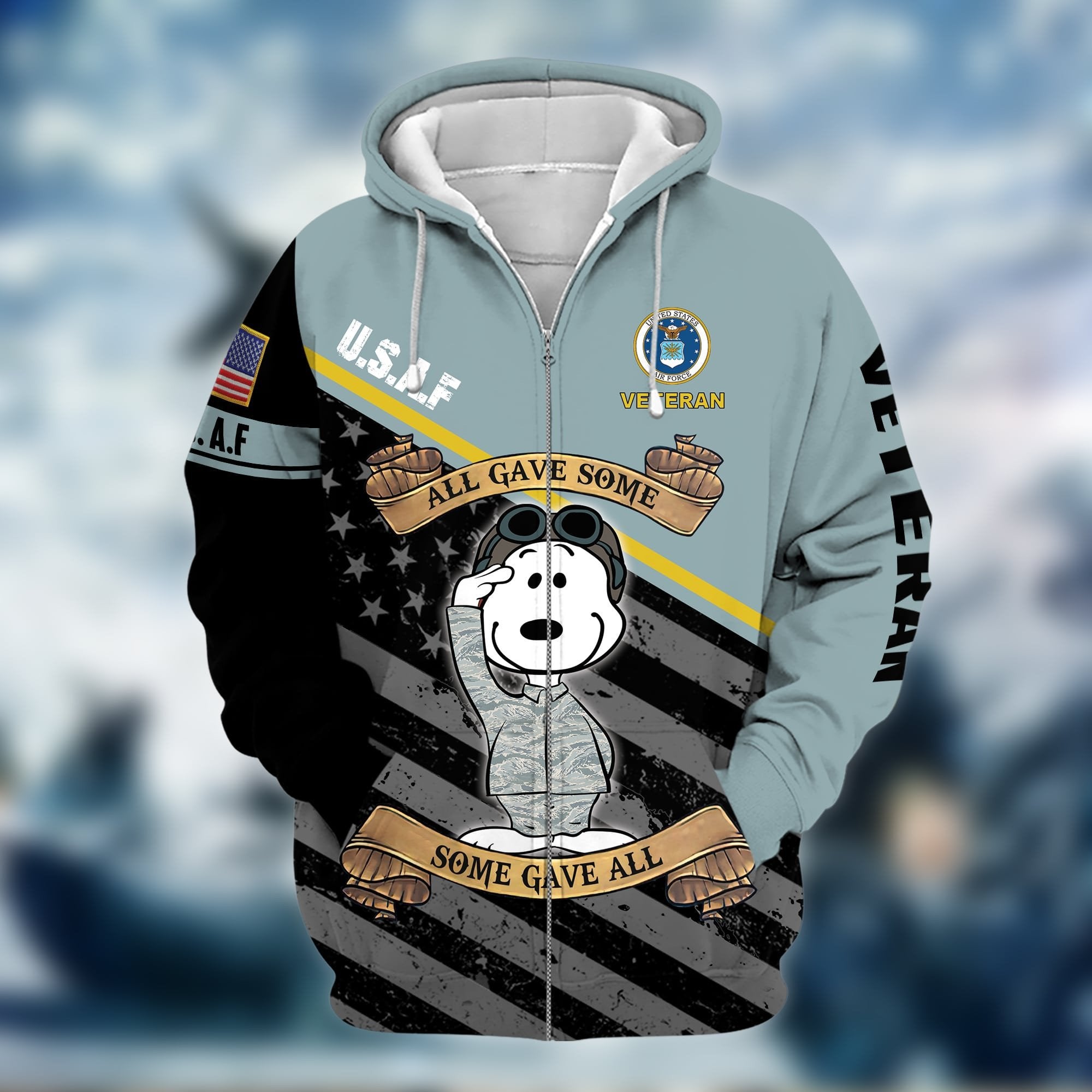 Premium Multiple US Military Services Veteran Zip Hoodie PVC070101