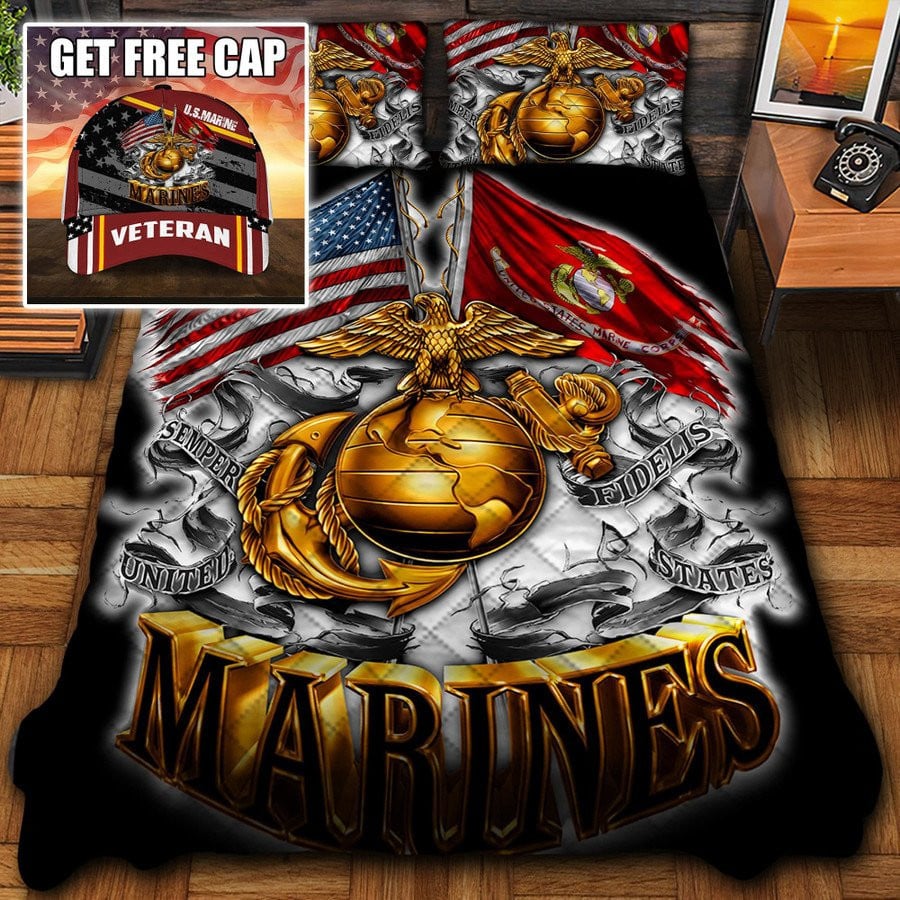 Premium Multiple US Military Services Veteran Bedding Set PVC231203(Free Cap)