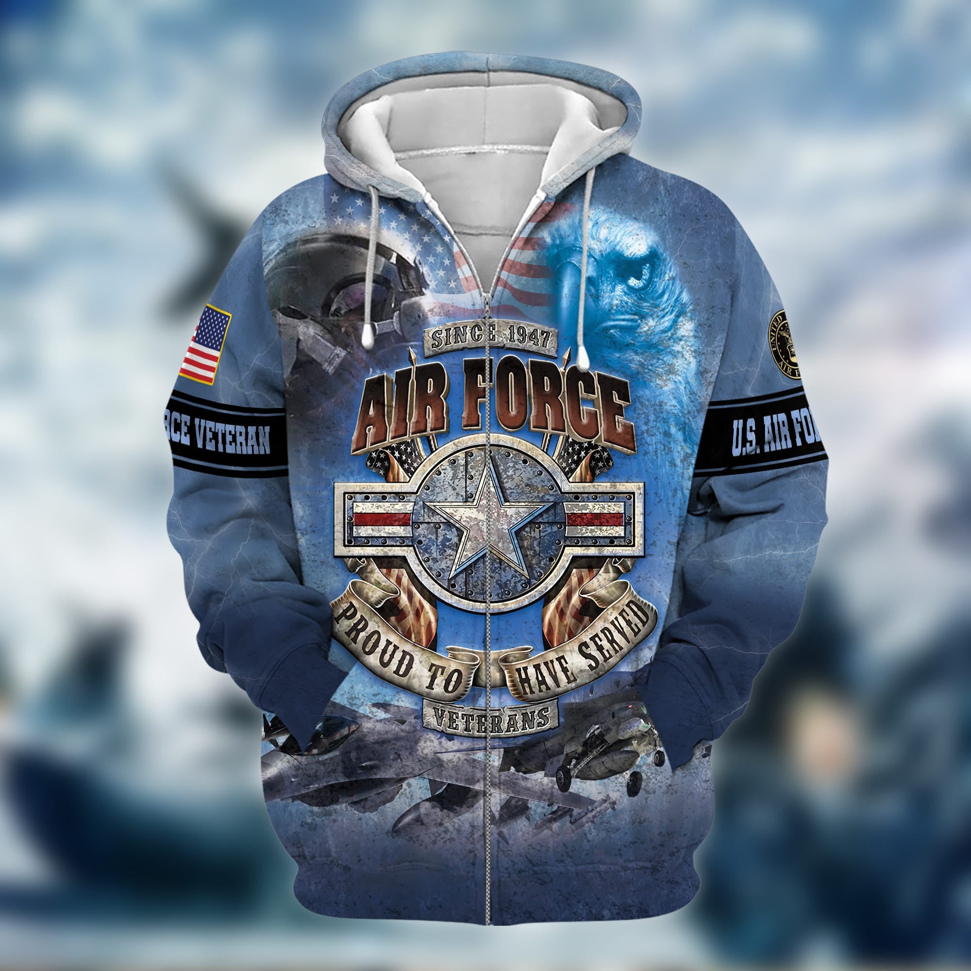 Unique Proud To Have Served U.S.A.F Zip Hoodie TVN120102