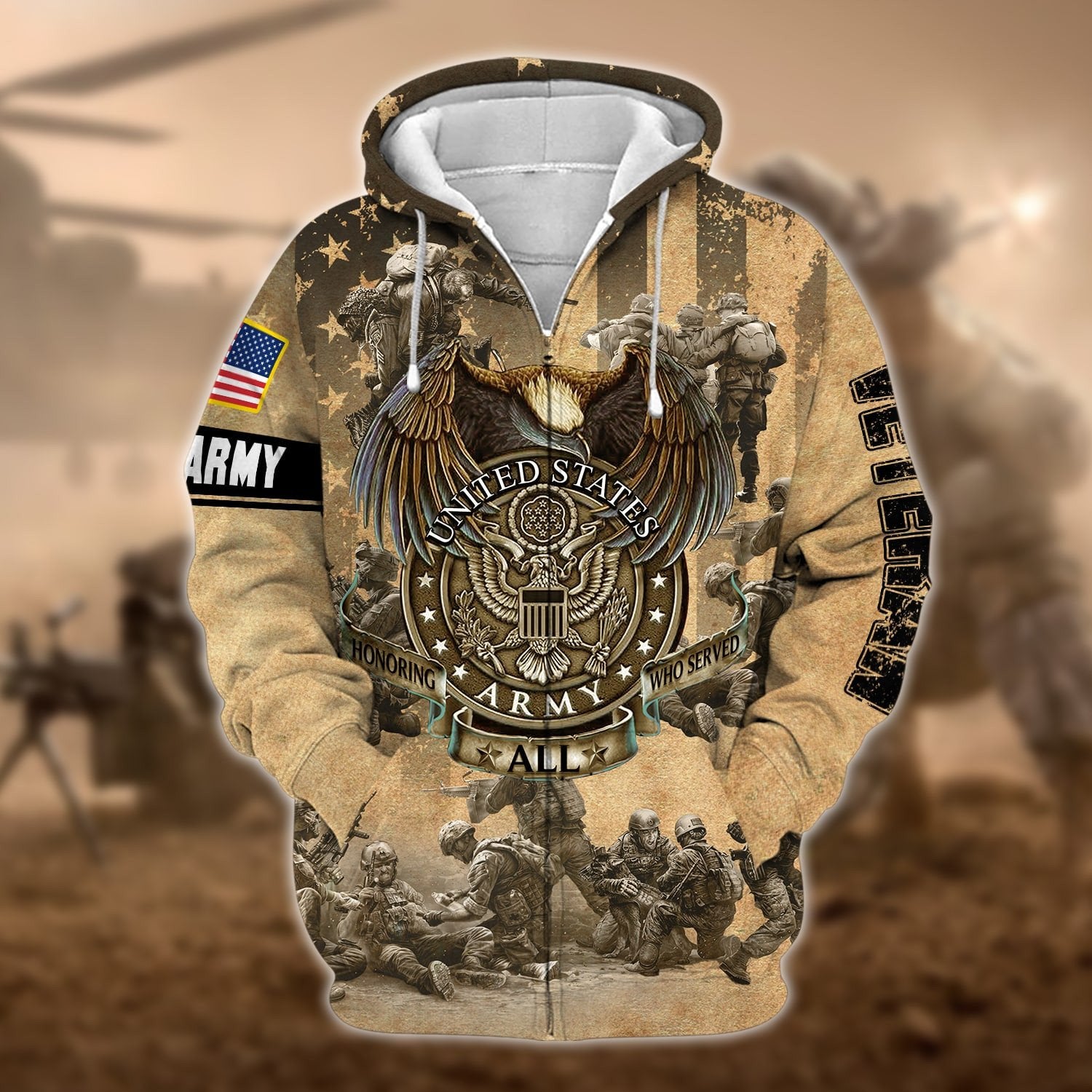 Premium Honoring All Who Served Zip Hoodie TVN120105