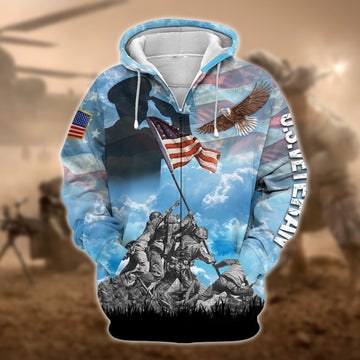 Unique U.S. Veteran Zip Hoodie TVN120103