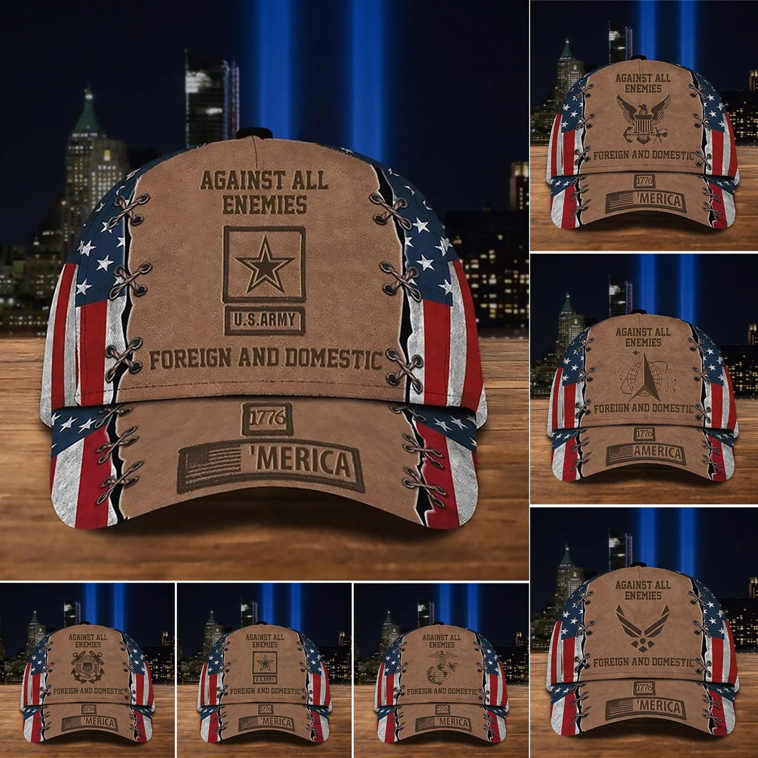 Premium Multiple US Military Services Veteran Cap TVN140103