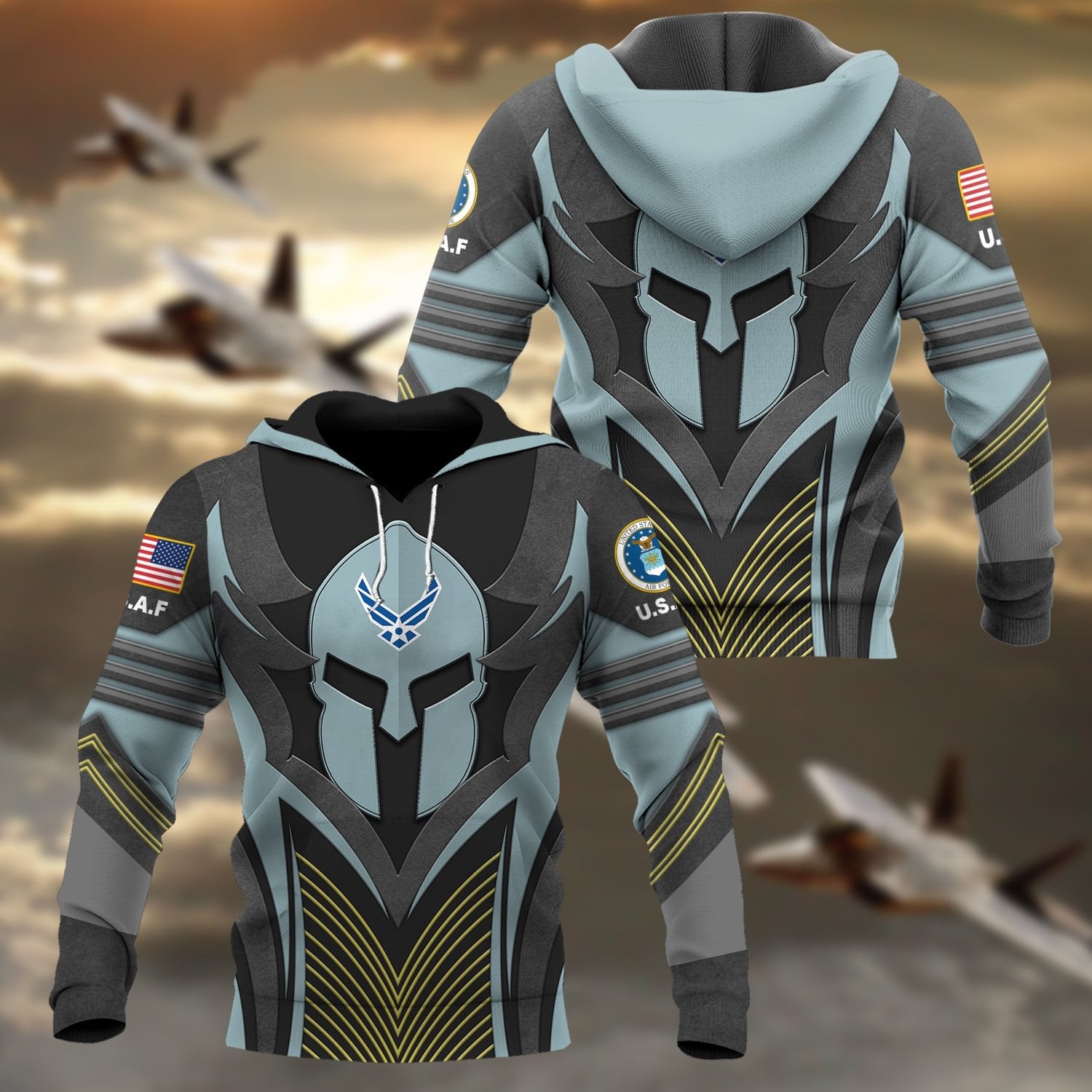 Premium Multiple US Military Services Veteran Hoodie PVC140101