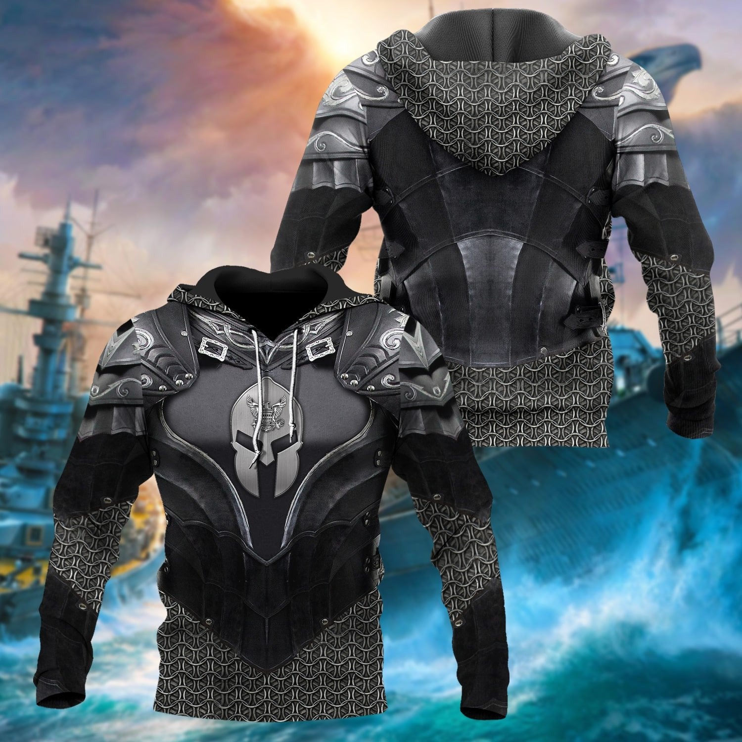 Premium Multiple US Military Services Veteran Hoodie PVC140102