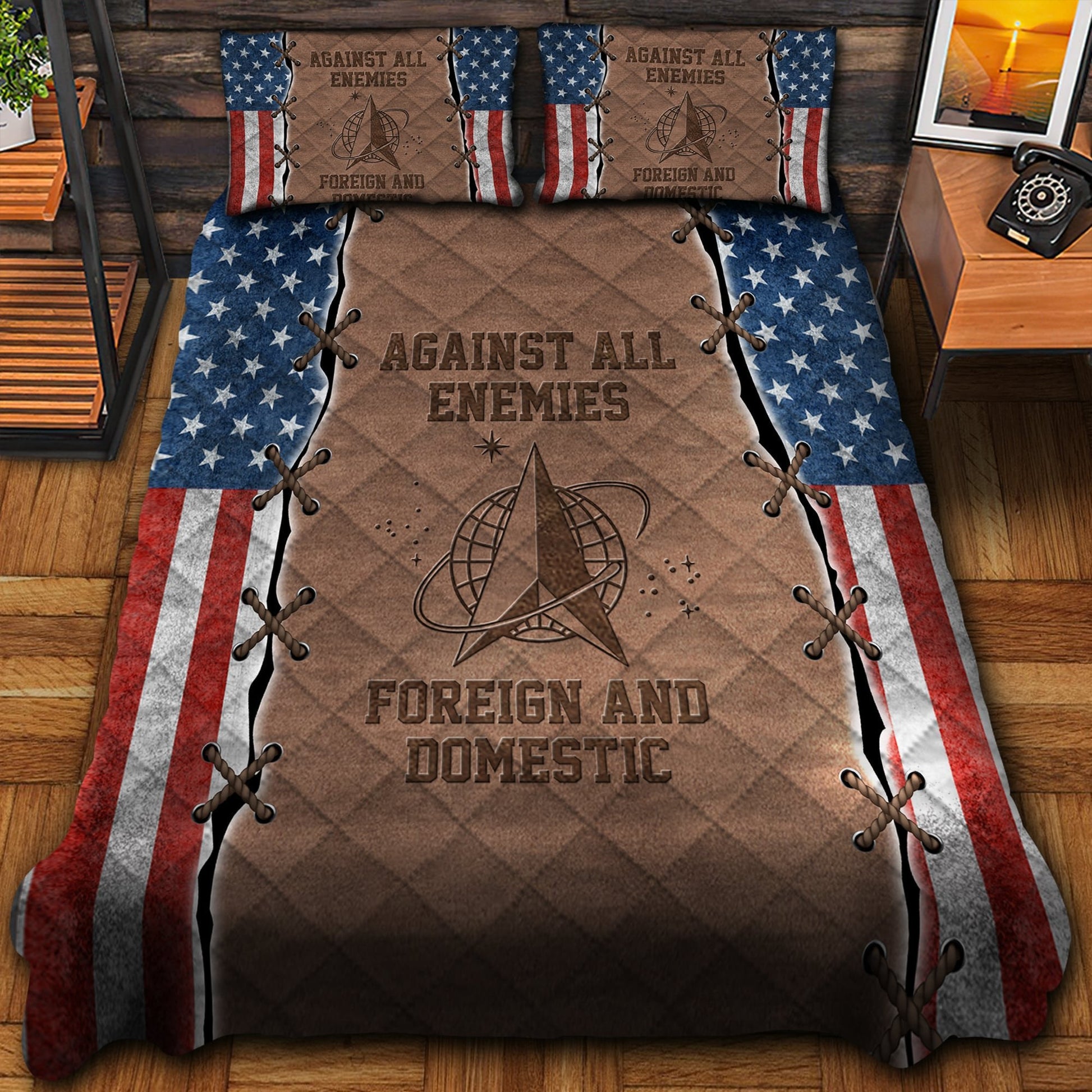 Against All Enemies Veteran Bedding Set TVN180101