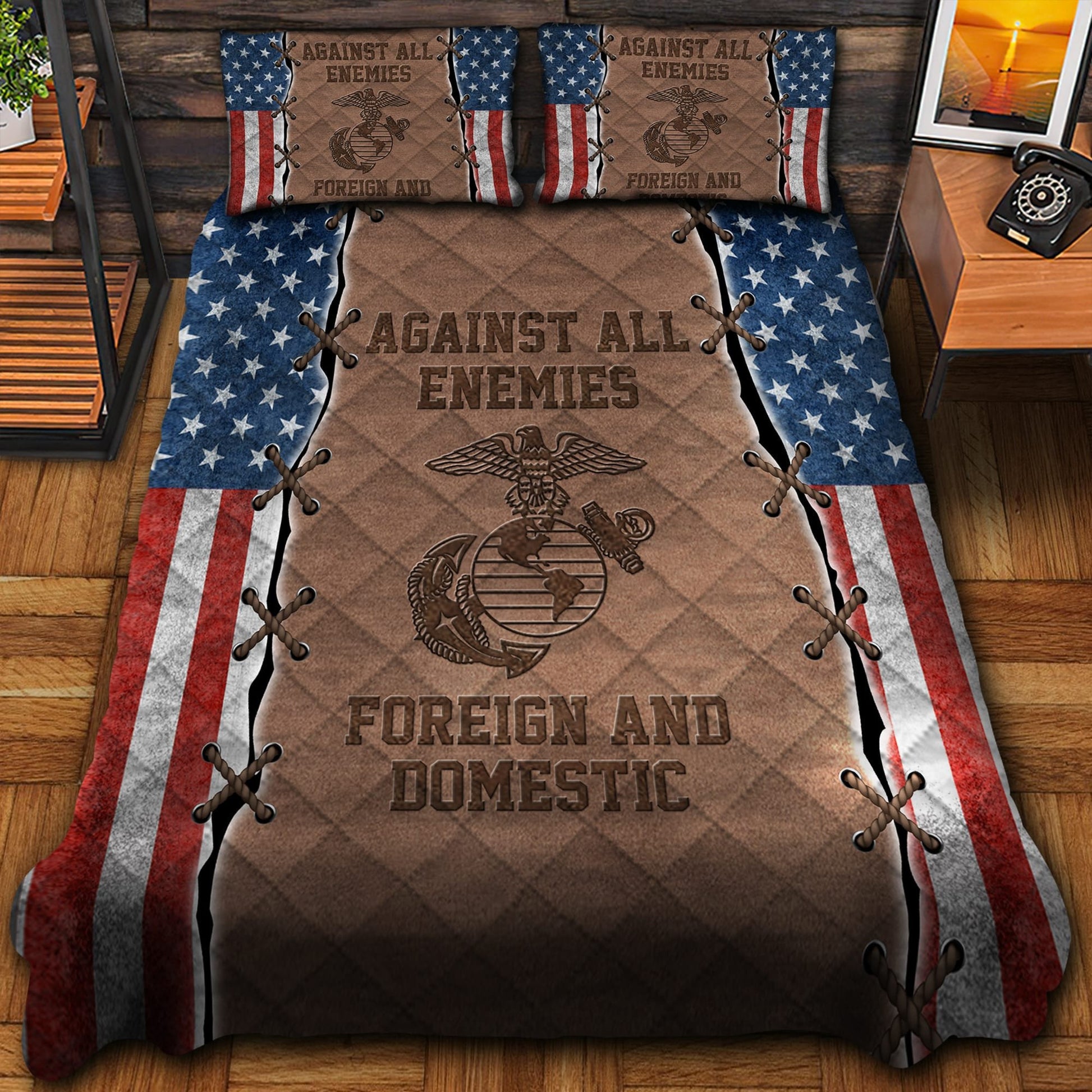 Against All Enemies Veteran Bedding Set TVN180101