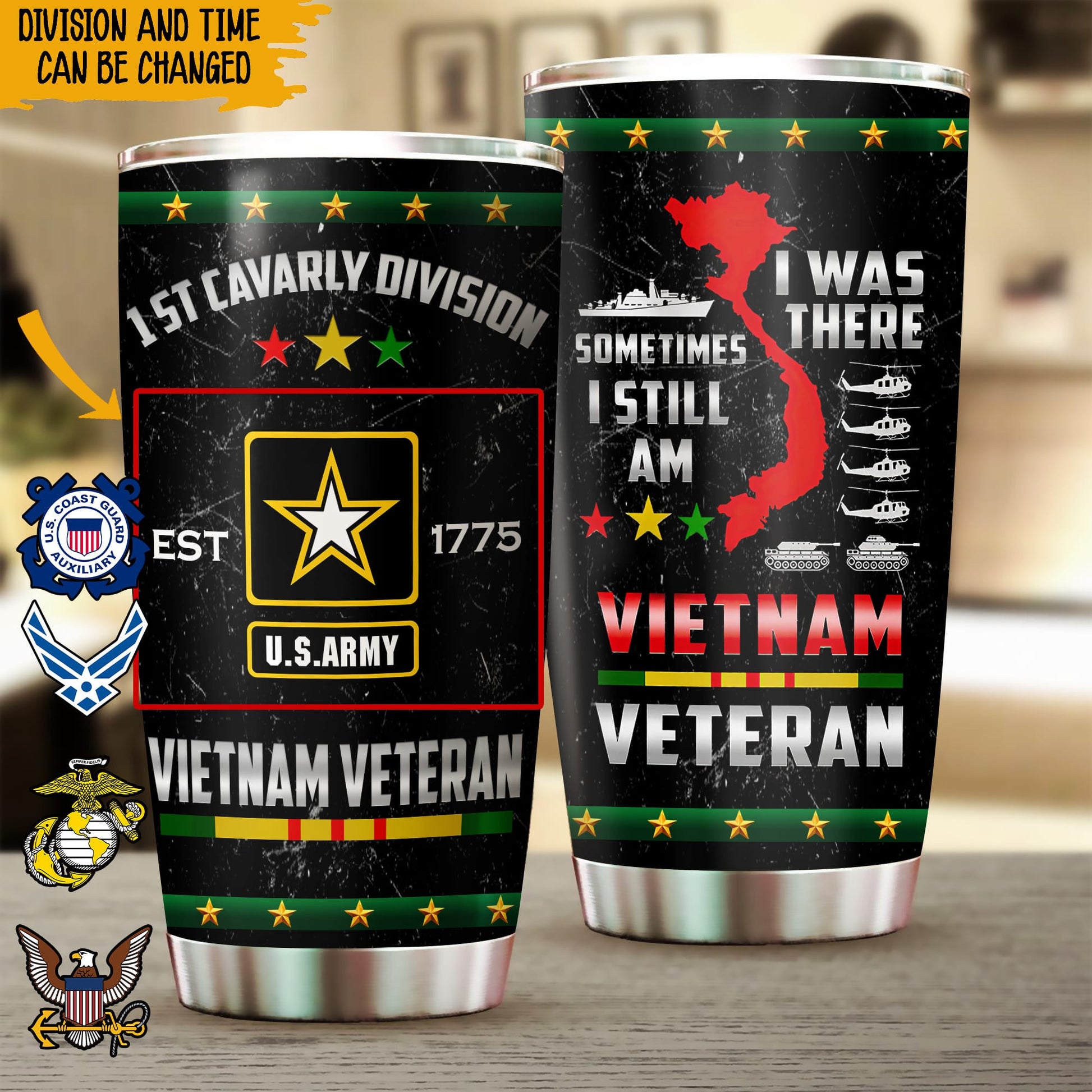 Personalized Proud Vietnam Veteran Tumbler TVN180104