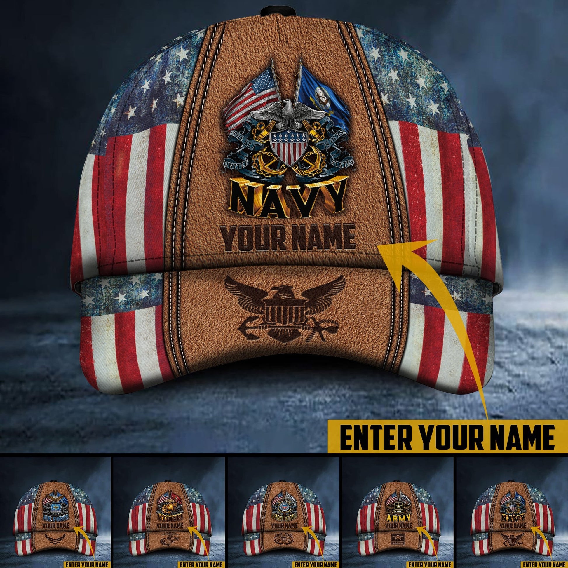 Unique Multiple Service Veteran Personalize 3D Cap TVN180103