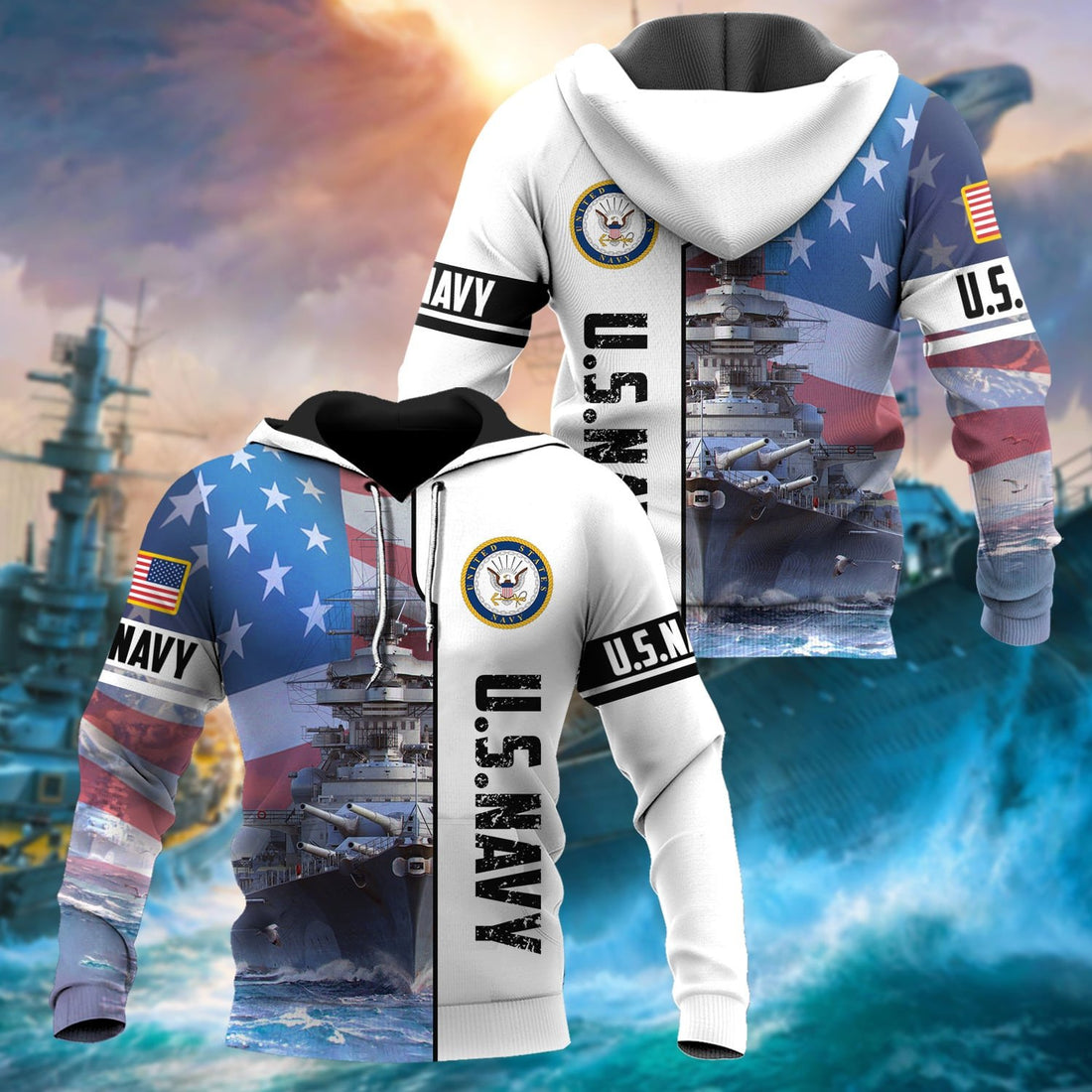 Unique U.S. Navy Veteran Hoodie PVC180101