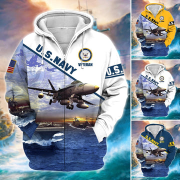 Unique U.S. Navy Veteran Zip Hoodie PVC170103
