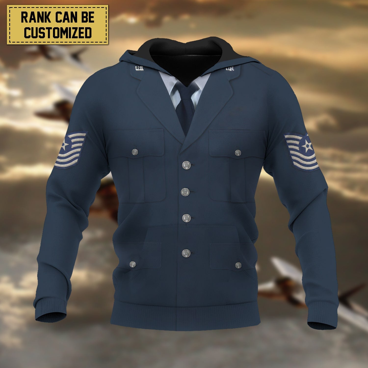 Premium Personalised Multiple Services US Veteran Hoodie PVC230101