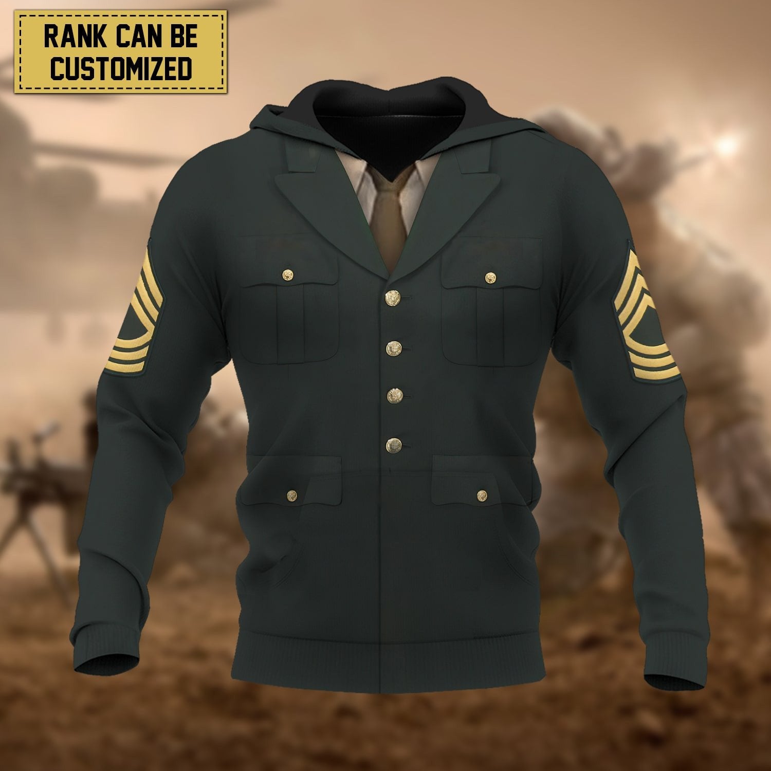 Premium Personalised Multiple Services US Veteran Hoodie PVC230101