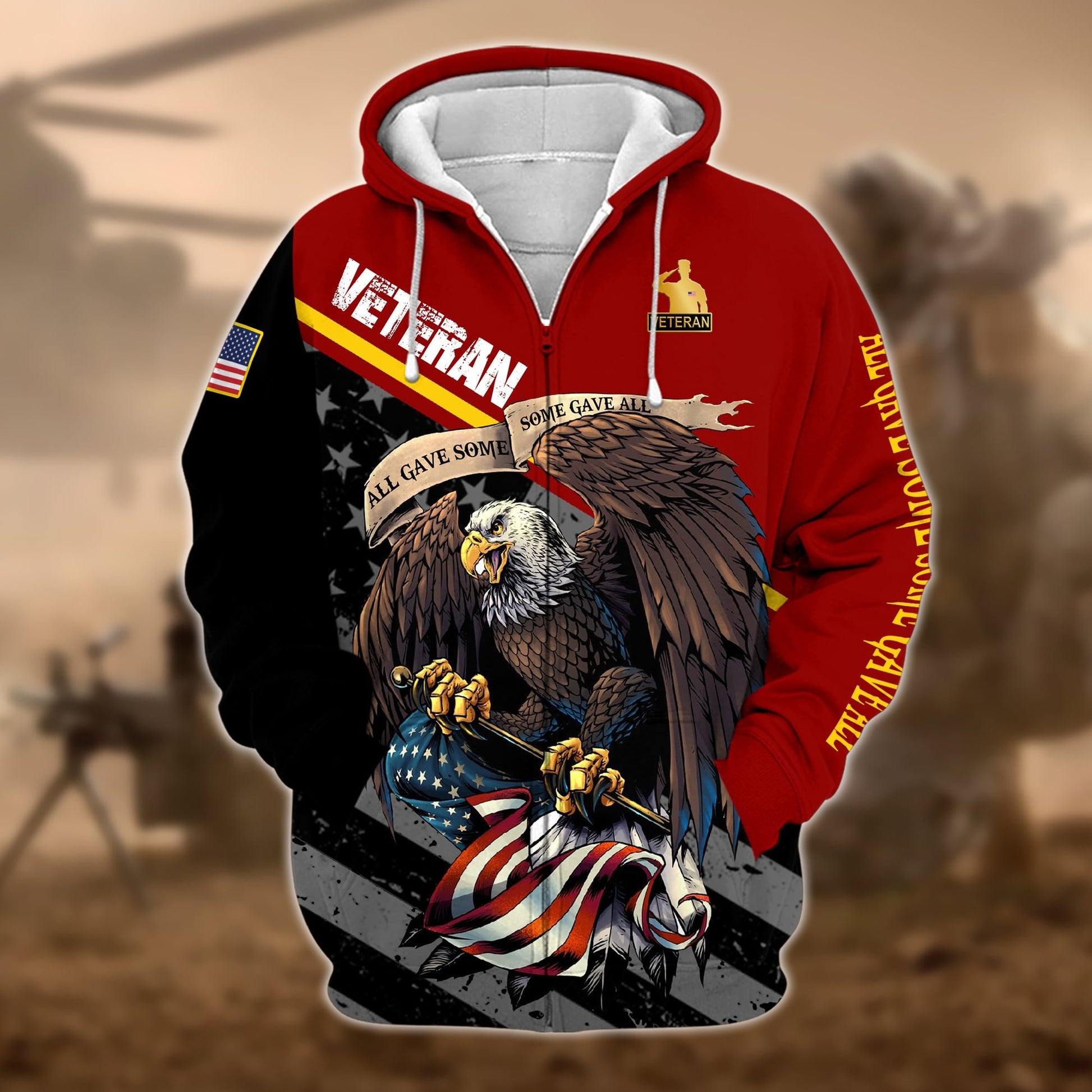 Premium Multiple US Military Services Veteran Zip Hoodie TH15122521