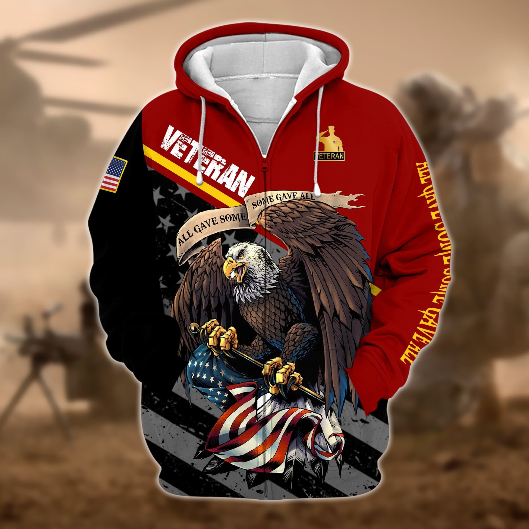 Premium Multiple US Military Services Veteran Zip Hoodie TH15122521