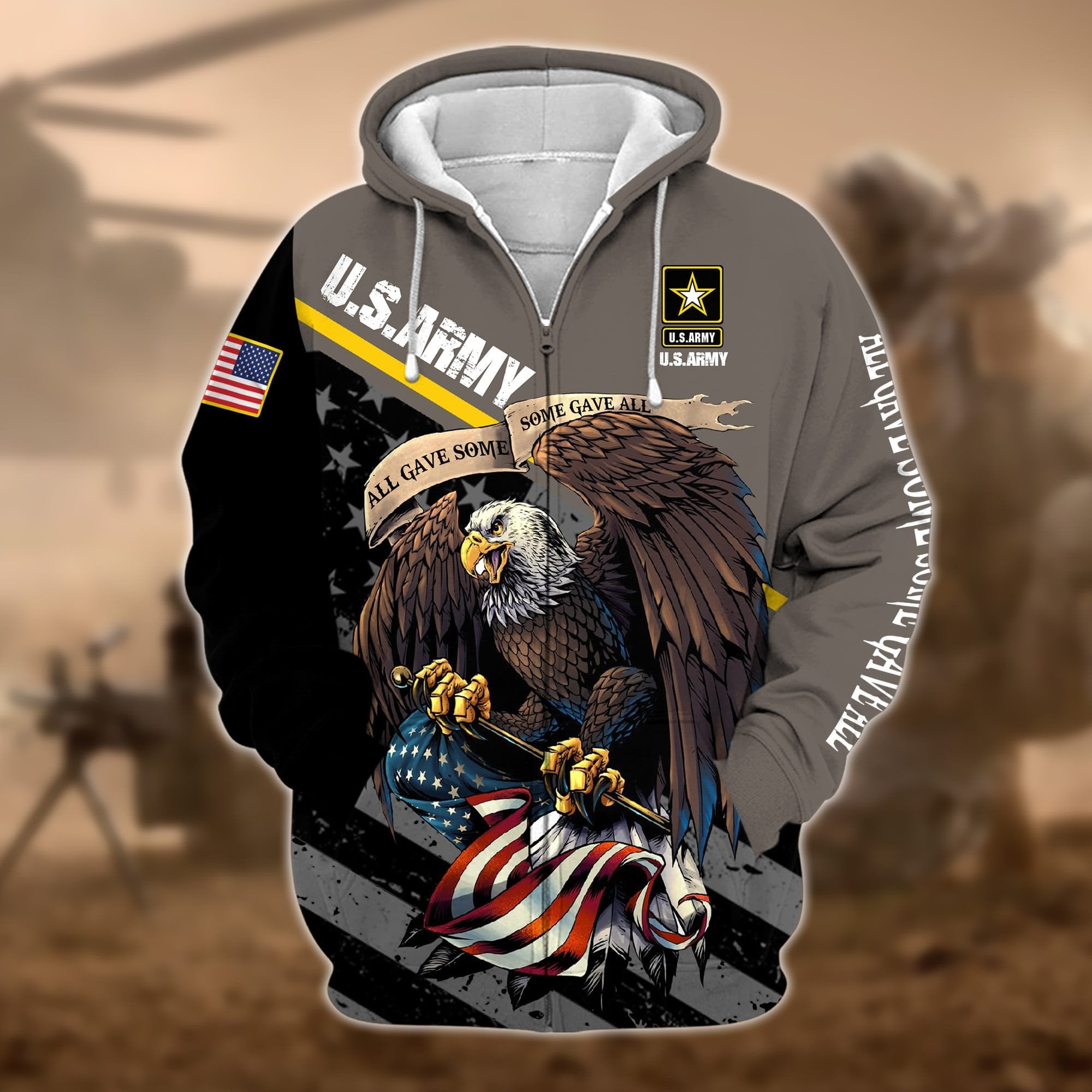 Premium Multiple US Military Services Veteran Zip Hoodie TH15122521
