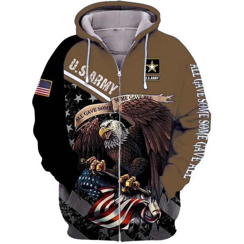 Premium Multiple US Military Services Veteran Zip Hoodie TH15122521