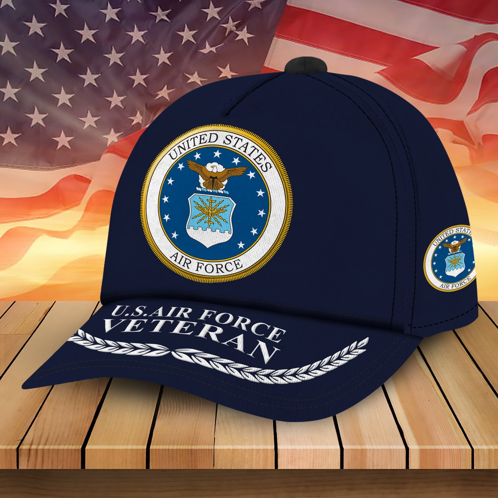 Premium Multiple US Military Services Veteran Cap PVC240102