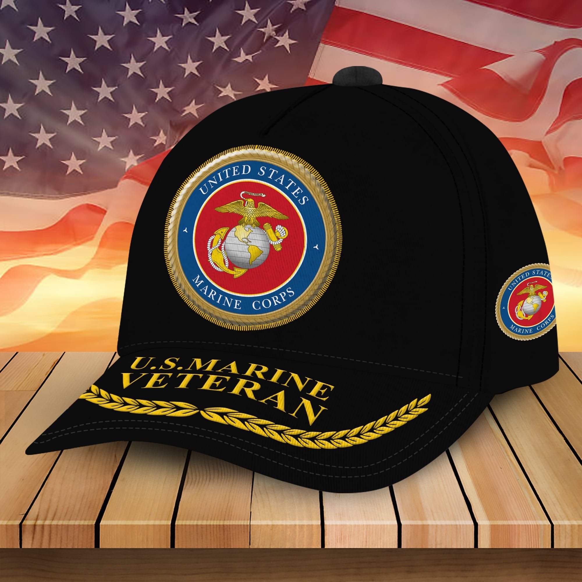 Premium Multiple US Military Services Veteran Cap PVC240102