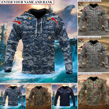 Premium Multiple US Military Services Veteran Personalize Hoodie PVC240104