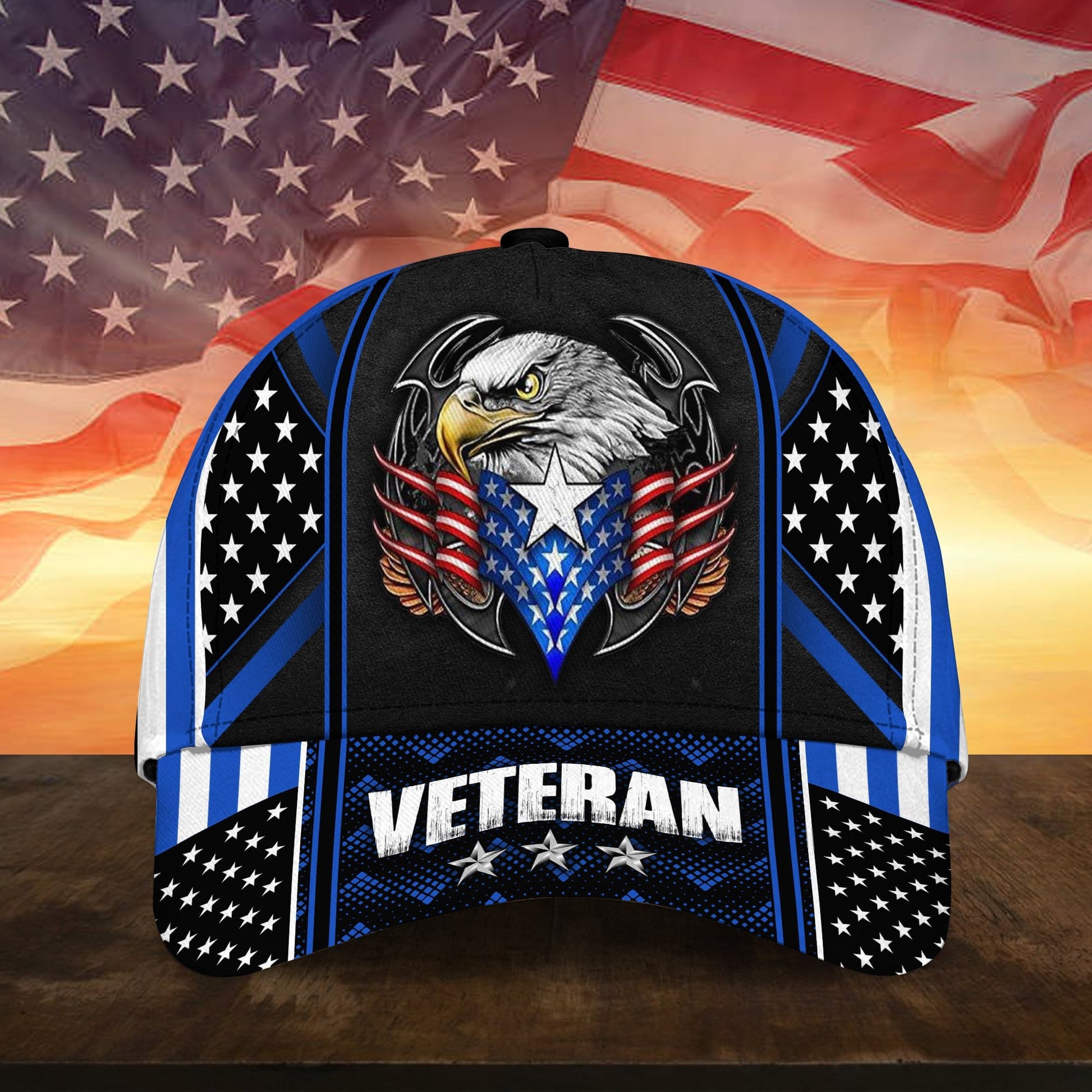 Premium Multiple Color Veteran 3D Cap PVC100201