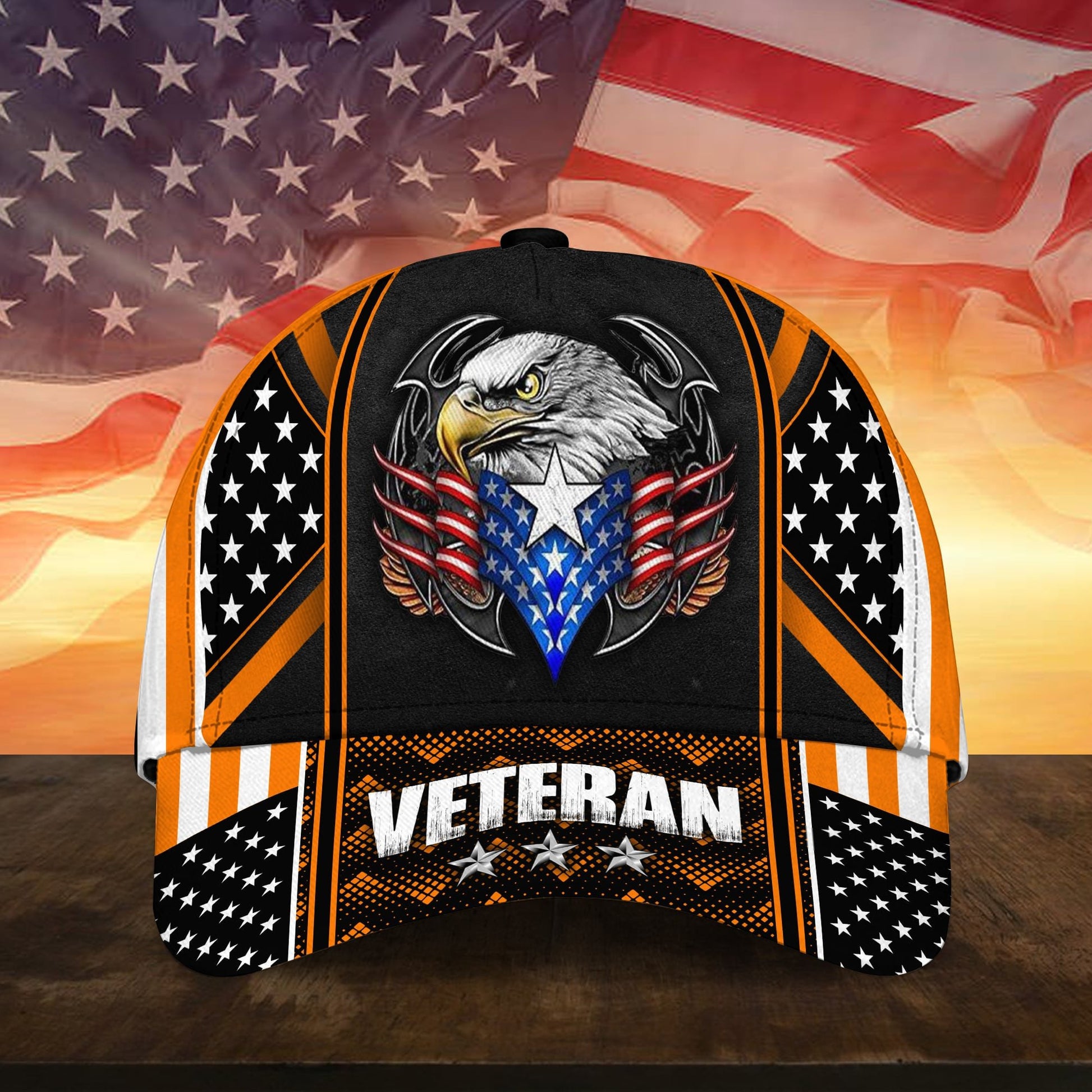 Premium Multiple Color Veteran 3D Cap PVC100201