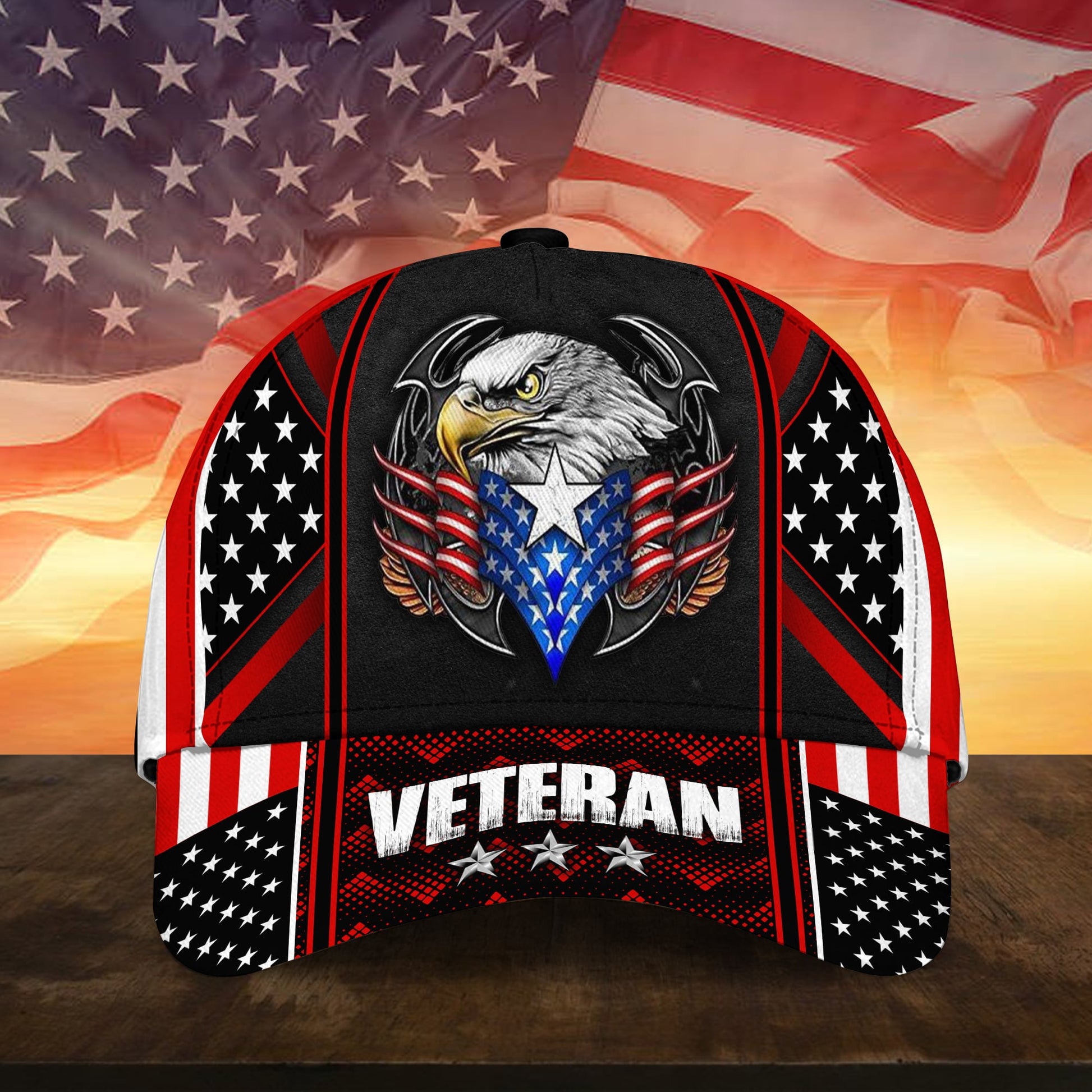 Premium Multiple Color Veteran 3D Cap PVC100201