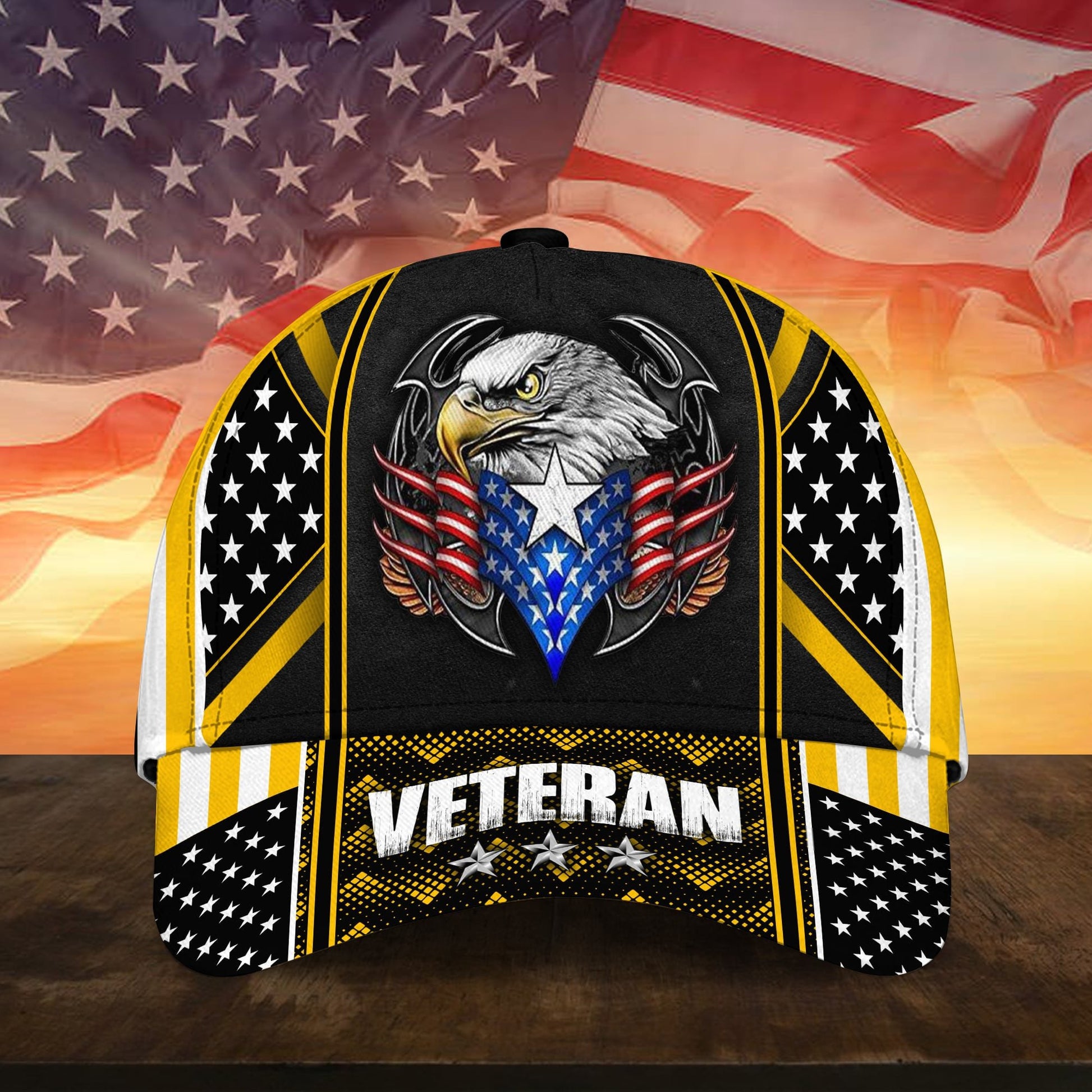 Premium Multiple Color Veteran 3D Cap PVC100201
