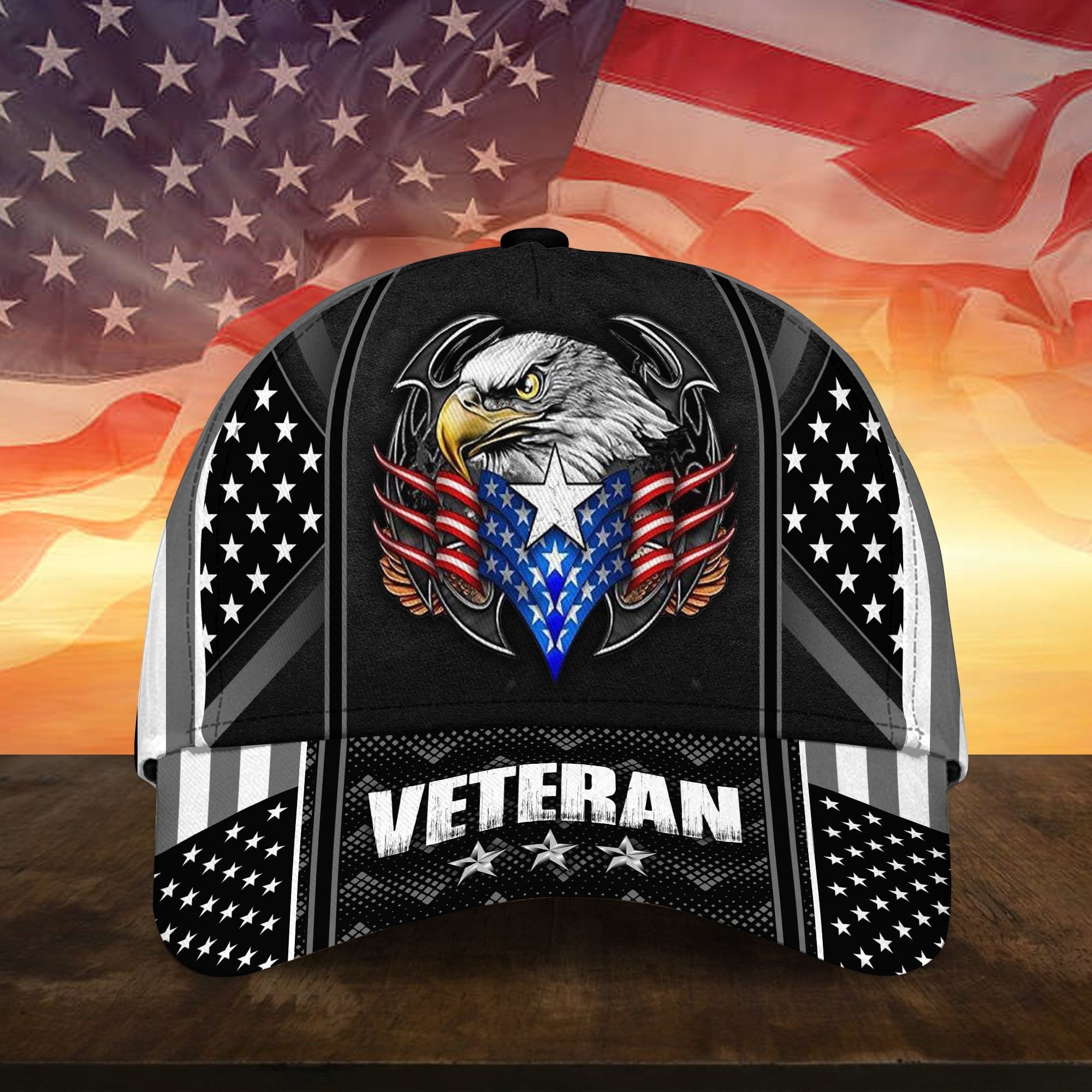 Premium Multiple Color Veteran 3D Cap PVC100201